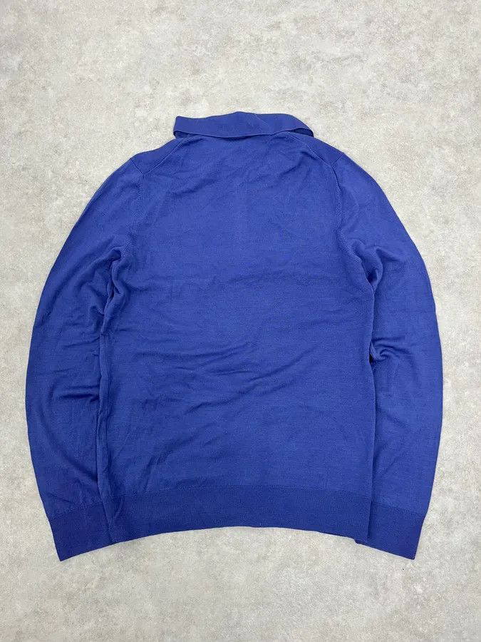 Prada Prada Navy Wool Polo Longsleeves Size US S / EU 44-46 / 1 - 6 Thumbnail