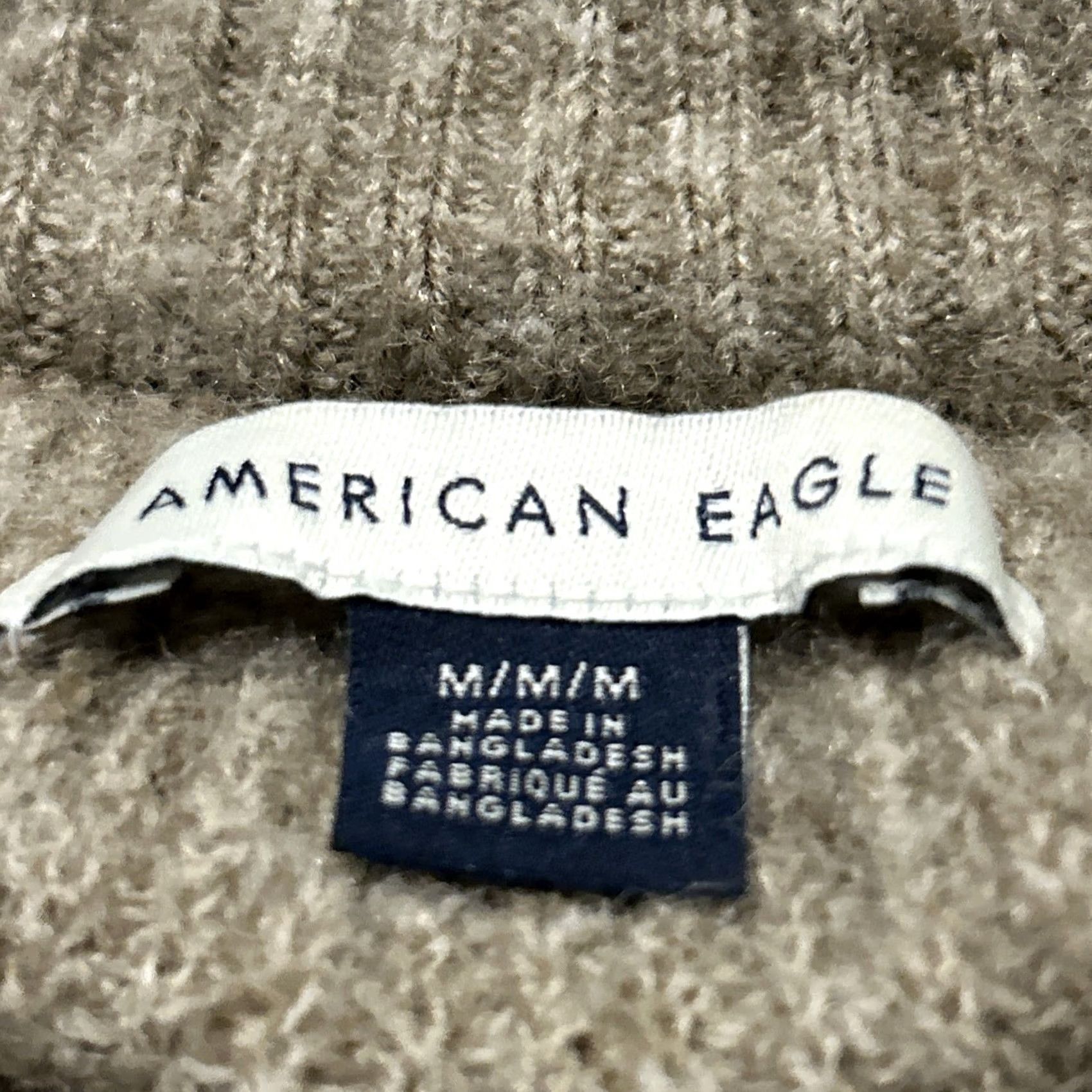 American Eagle Outfitters American Eagle Women’s M Sweater Light Brown Crew Neck Long Sleeve Knit Pullover Solid Lightweight M Size M / US 6-8 / IT 42-44 - 2 Thumbnail