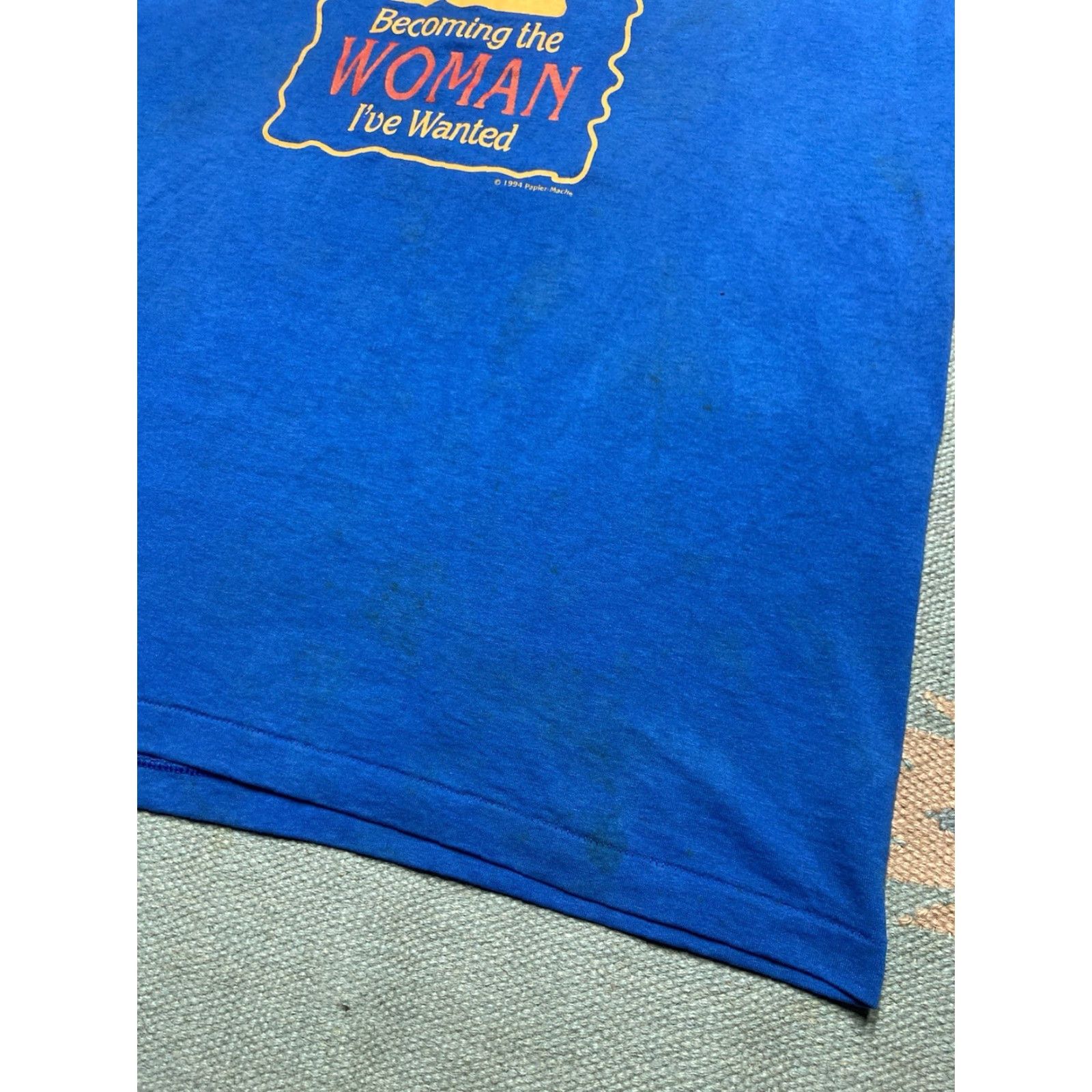Hanes VINTAGE 90s graphic t shirt I am becoming the woman I’ve wanted butterfly XL Hanes Men T-Shirt XL Blue 90s Womens Mens Girls? Size US XL / EU 56 / 4 - 3 Thumbnail