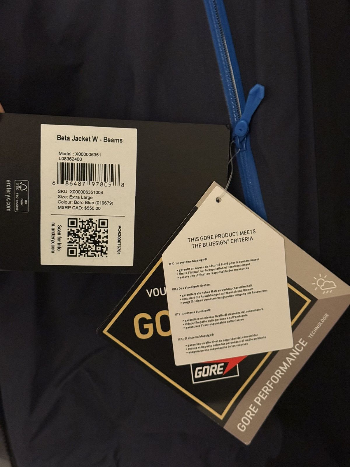 Arc'teryx × Beams Plus BNWT Arc’teryx x Beams Plus Beta Jacket Boro Blue Size US M / EU 48-50 / 2 - 12 Thumbnail