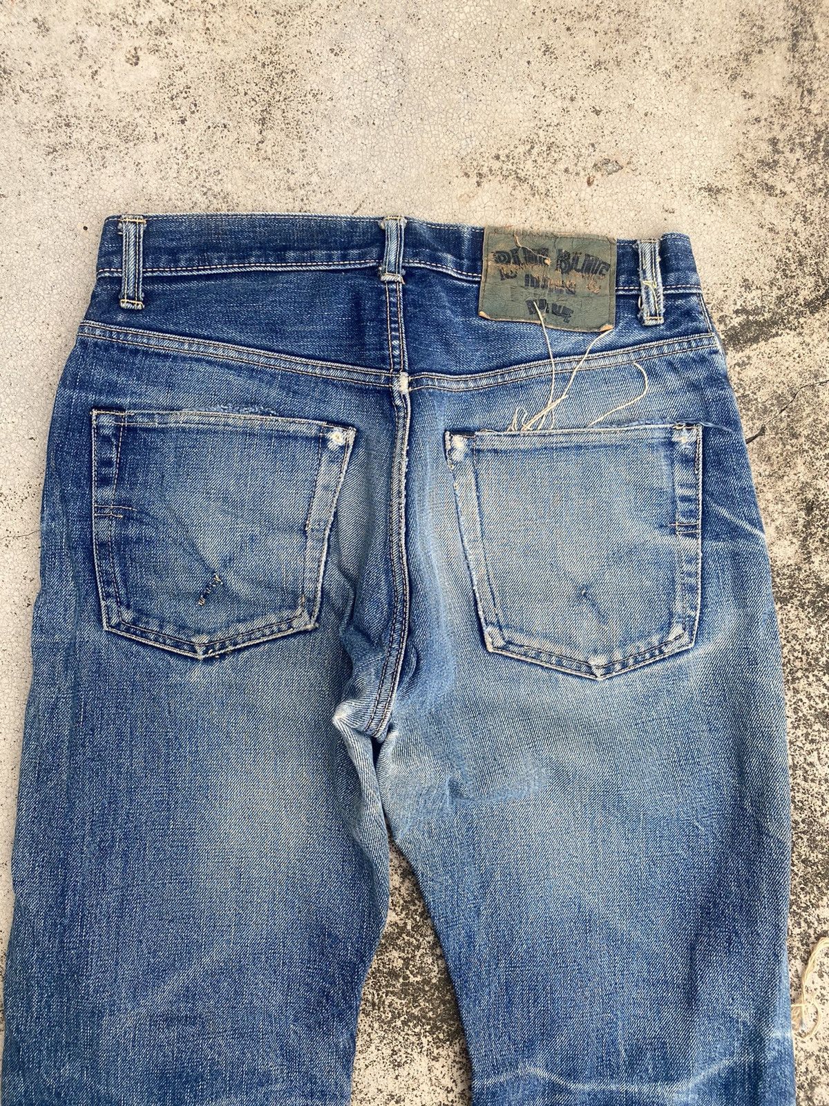 Blue Blue Japan × Japanese Brand × Le Grande Bleu (L.G.B.) Blue Blue Japan Distressed Selvedge Honeycomb Clawmark Denim Size US 29 - 14 Thumbnail