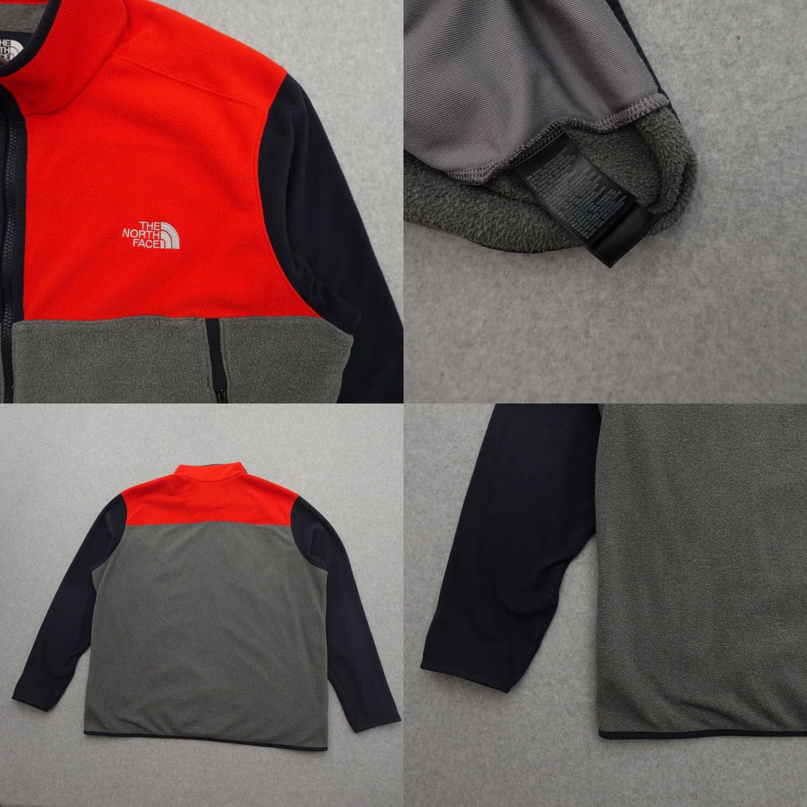 The North Face North Face Fleece Jacket Adult 2XL Gray Orange Blue Full Zip Outdoor Size US XXL / EU 58 / 5 - 8 Thumbnail