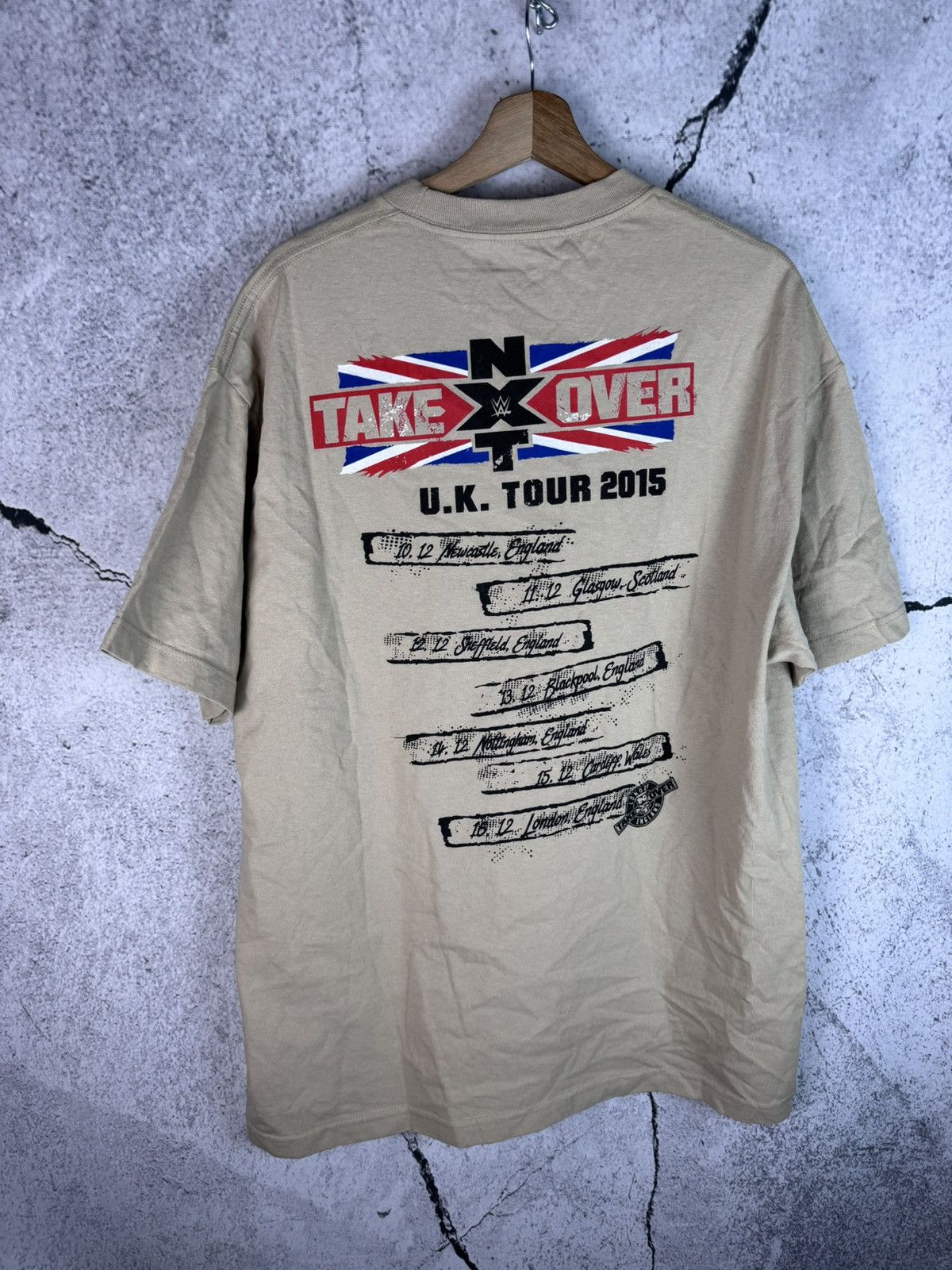 Vintage WWF x NXT Tour UK vintage tshirt Size US XL / EU 56 / 4 - 2 Thumbnail