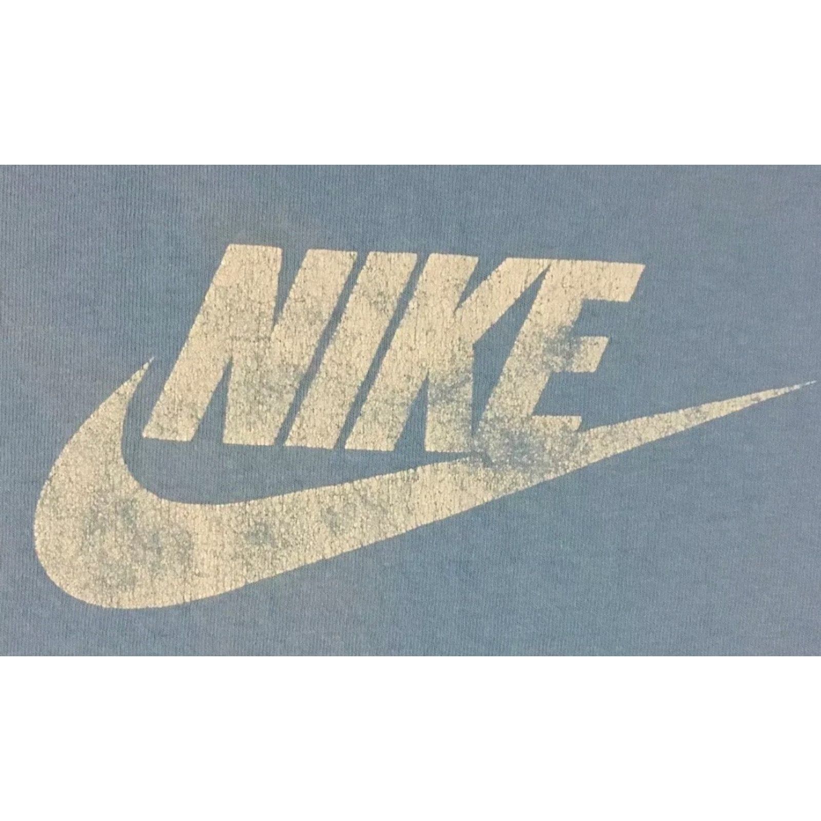 Nike VINTAGE Nike Shirt L Blue Swoosh Grunge 90s Y2K Surf Skate Hip Hop Rock 80s Mens Size US L / EU 52-54 / 3 - 2 Thumbnail