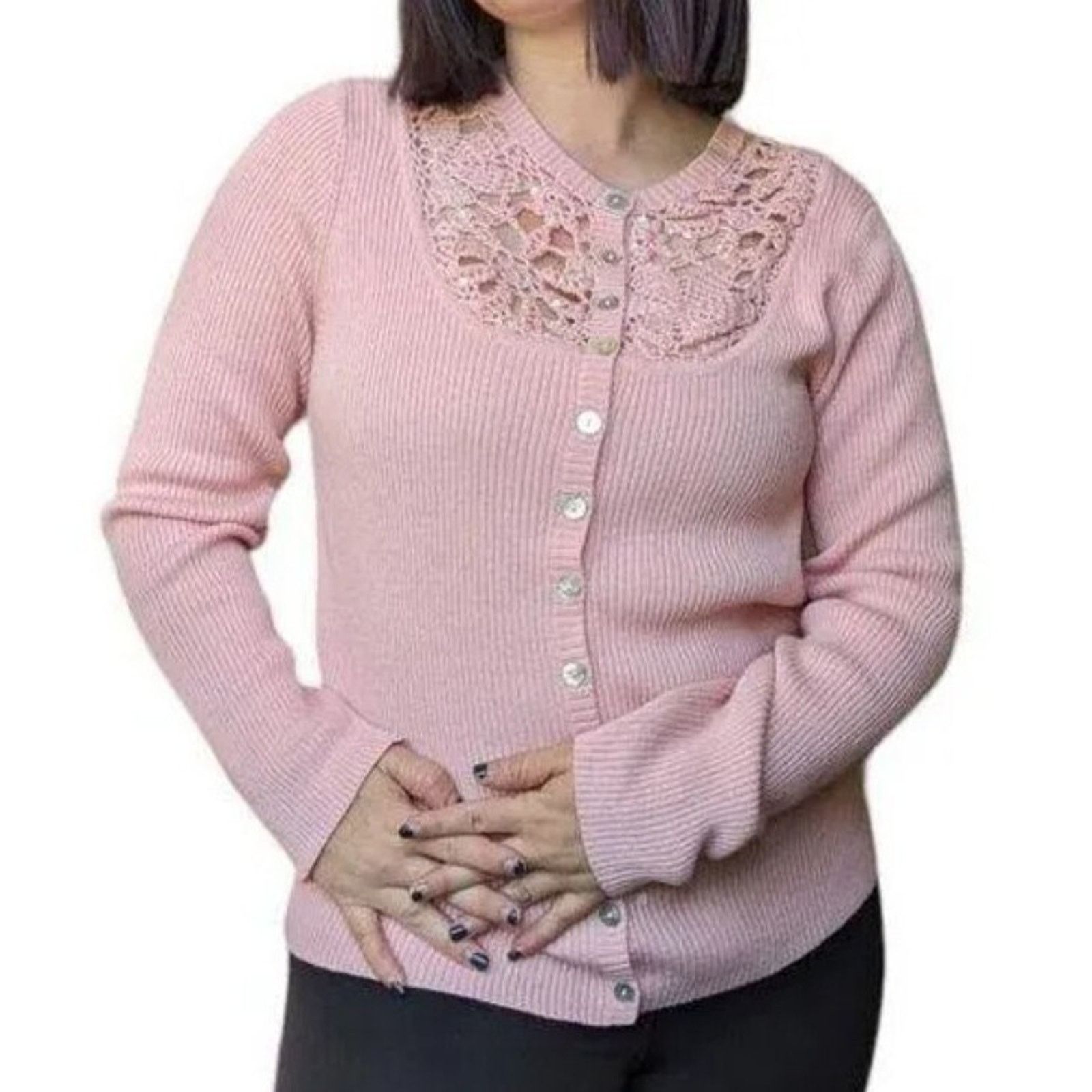 & Other Stories Vintage Victor Costa Pastel Pink Ribbed Women 2X A003289 Size XXL / US 16-18 / IT 52-54 - 1 Thumbnail