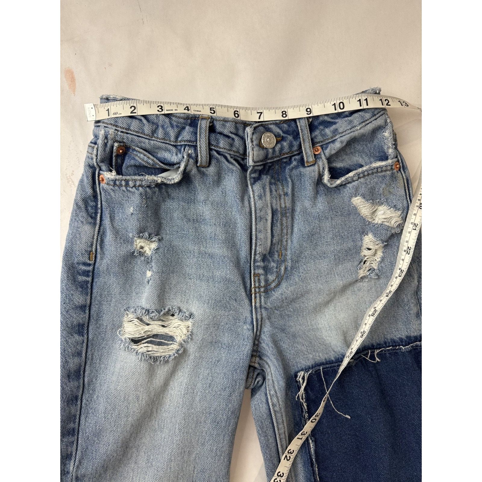 Bdg BDG Patchwork Grunge PAX Distressed Jeans Slim Straight 25 Size 25" / US 0 / IT 36 - 3 Thumbnail