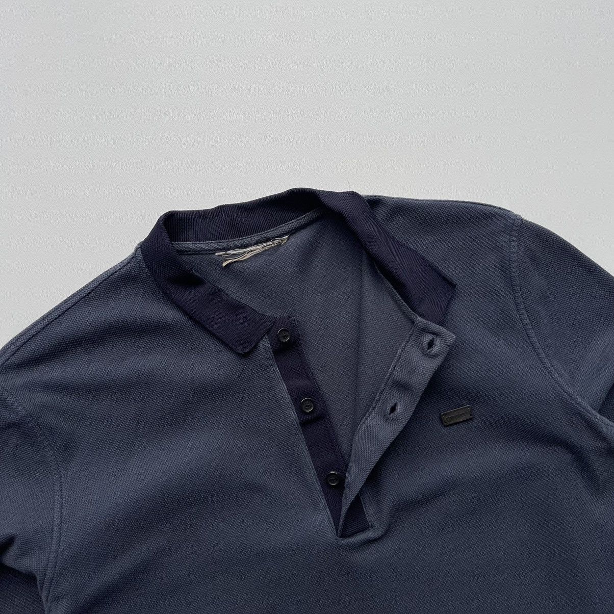Burberry Burberry London Metal Logo Polo Long Sleeve Blue Size US S / EU 44-46 / 1 - 6 Thumbnail