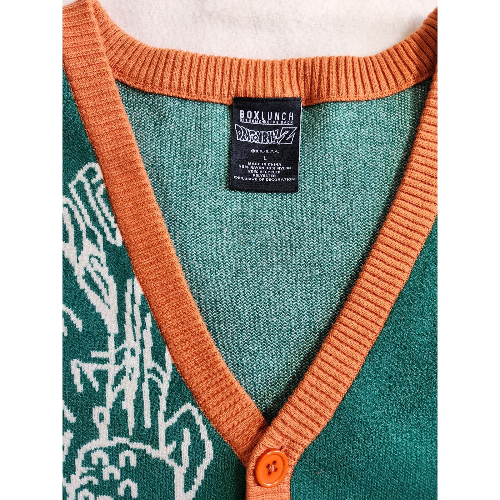 Other BoxLunch Dragon Ball Z Shenron Cardigan Sweater L Green NWOT Size US L / EU 52-54 / 3 - 3 Thumbnail