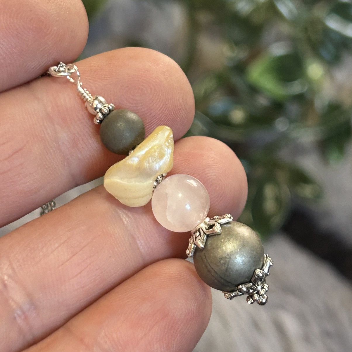Handmade Handcrafted elegant genuine stone pendant on chain necklace Size ONE SIZE - 1 Thumbnail