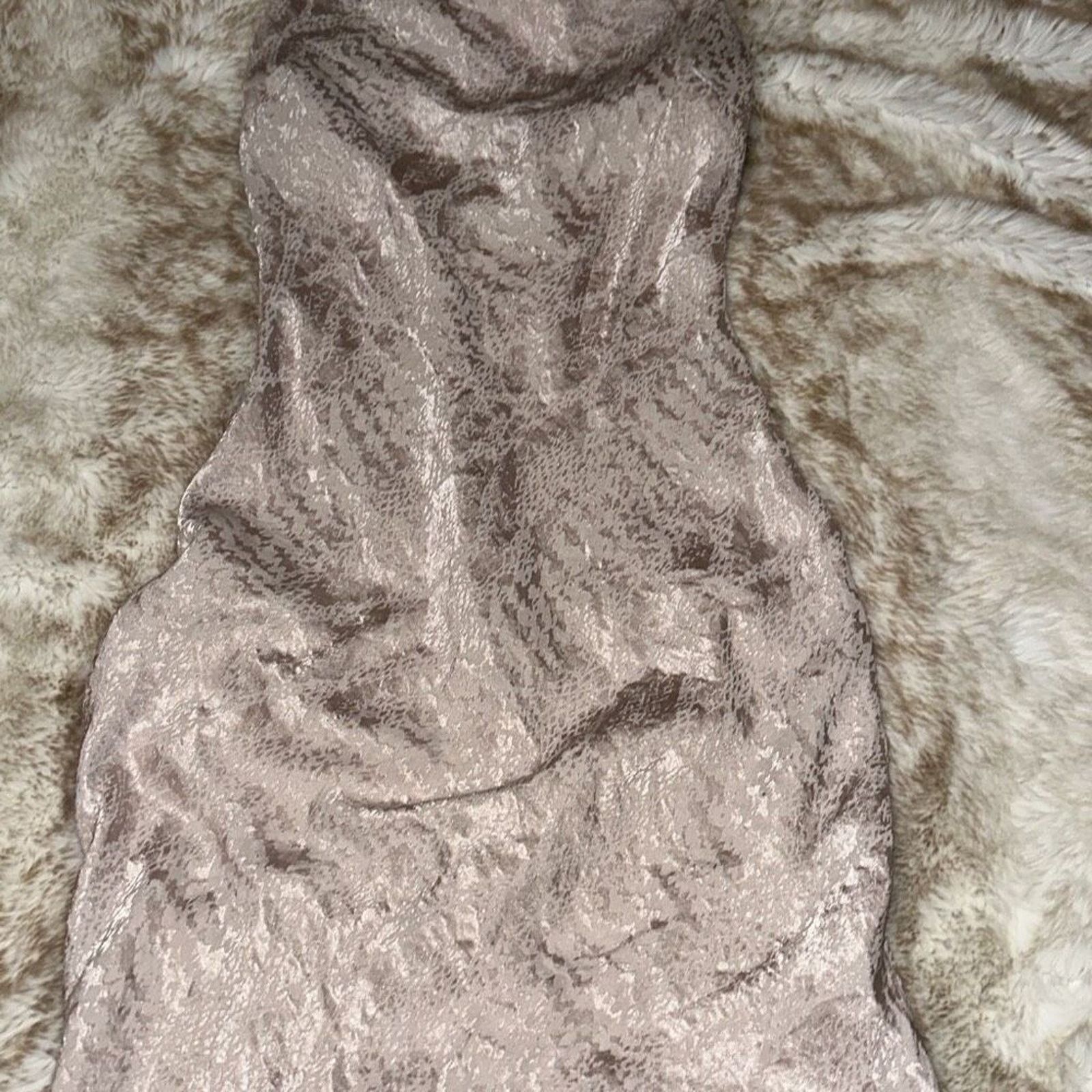 Express Express Neutral Cowl Neck Satin Midi Dress | Sz XS Size XS / US 0-2 / IT 36-38 - 2 Thumbnail