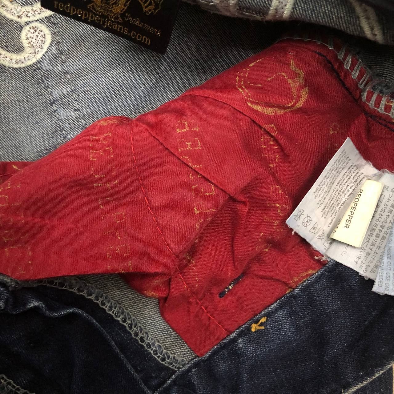 Japanese Brand P808 RED PEPPER FLARED JAPAN JEANS Size 32" / US 10 / IT 46 - 9 Thumbnail