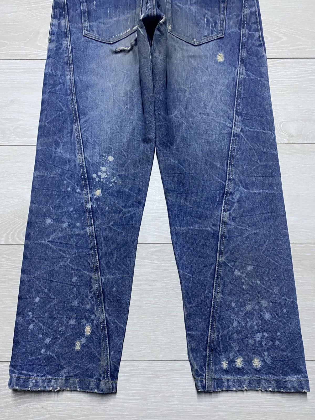 Japanese Brand Vintage Japanese Brand Acid Wash Thunder Distressed Style Size US 33 - 6 Thumbnail
