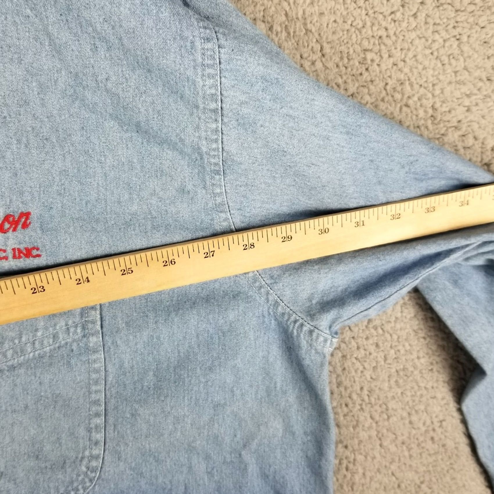 Vintage Blue Generation Denim Shirt Men 3XL Blue Generation Shirt Denim Casual Workwear 3XL Men Fade Blue Cotton Denim Size US XXL / EU 58 / 5 - 5 Thumbnail