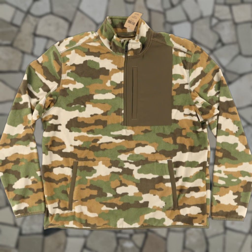 Duluth Trading Company Duluth Trading Checkpoint Fleece 1/4 Zip Camouflage Mock Long Sleeve Sweater Men L Size US L / EU 52-54 / 3 - 1 Thumbnail