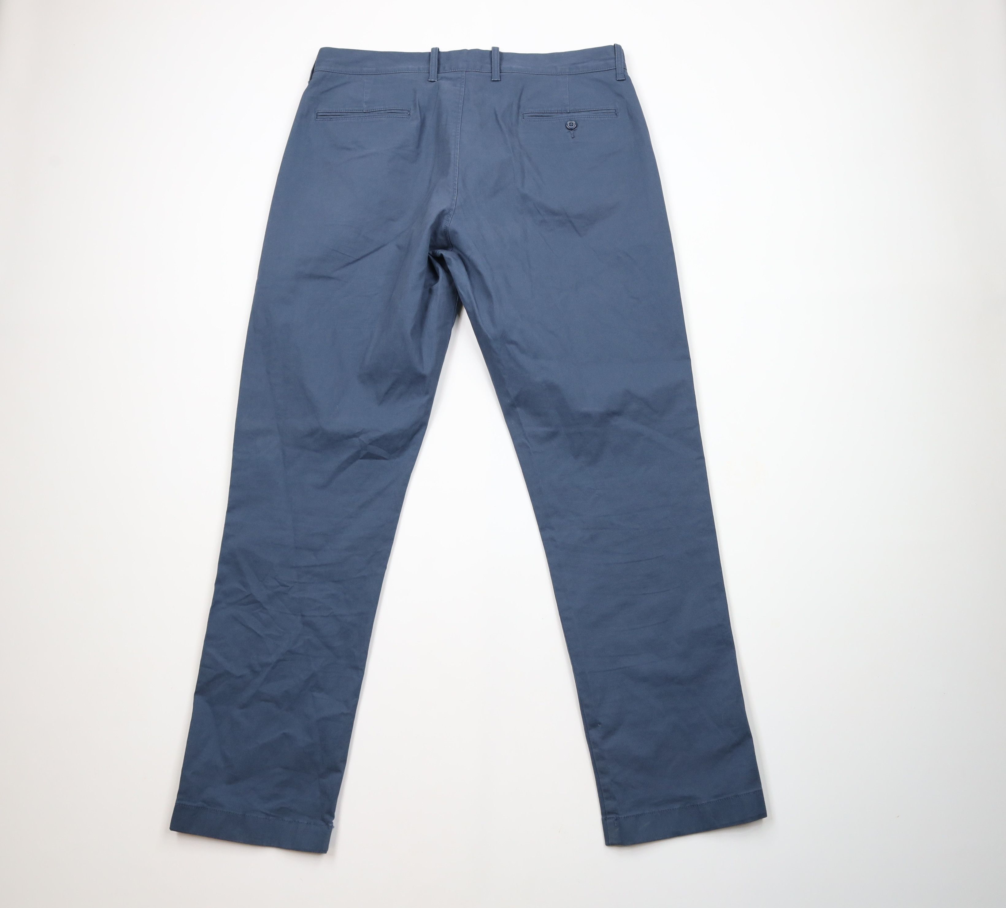 J.Crew × Vintage J Crew Flex Sutton Straight Leg Chinos Chino Pants Blue Size US 34 / EU 50 - 9 Thumbnail