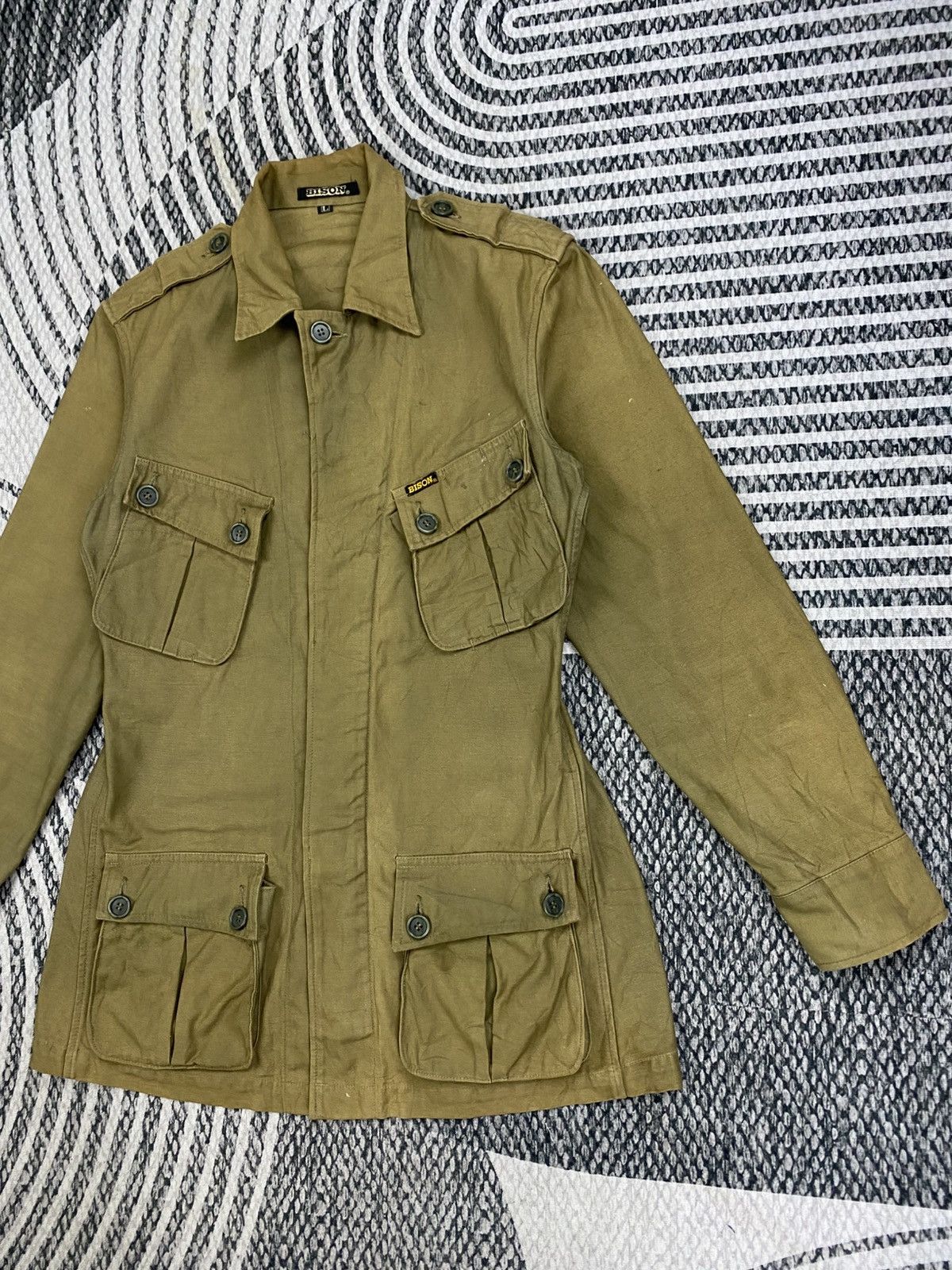 Vintage 🔥RARE VINTGE BISON WWII M42 PARATROOP JUMP JACKET Size US M / EU 48-50 / 2 - 4 Thumbnail
