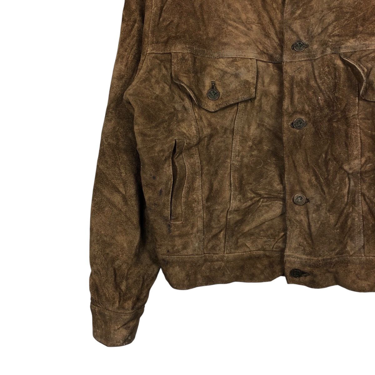 Issey Miyake 📌Vintage Biker Leather Jacket Flare Big Logo Lining Size US M / EU 48-50 / 2 - 5 Thumbnail