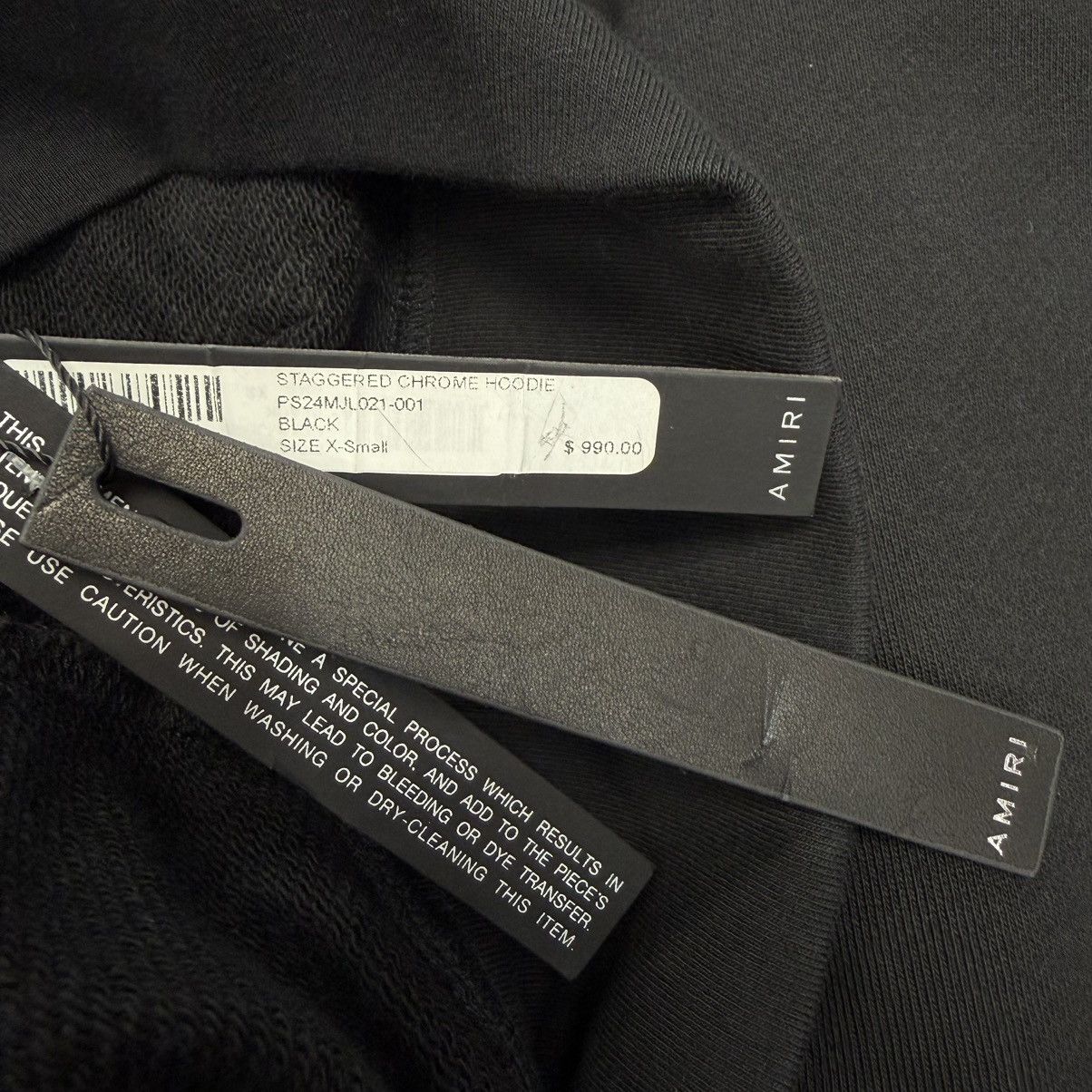 Amiri Amiri Staggered Chrome Hoodie Black Size US XS / EU 42 / 0 - 6 Thumbnail