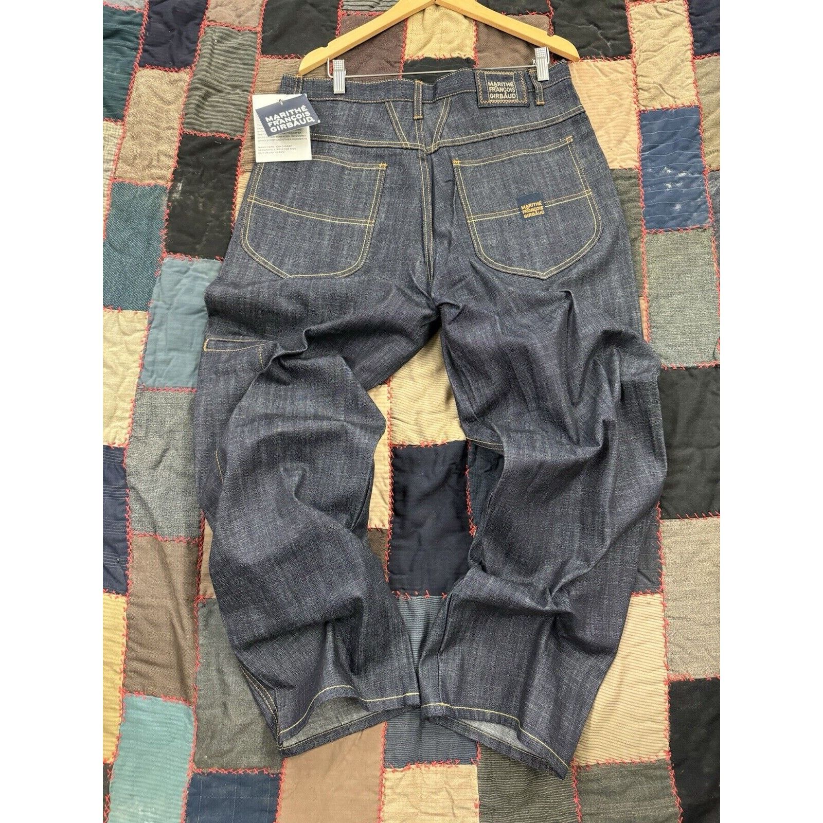 Vintage Deadstock 90s Baggy Marithe Francois Girbaud Men 33W X 30L Size US 33 - 2 Thumbnail
