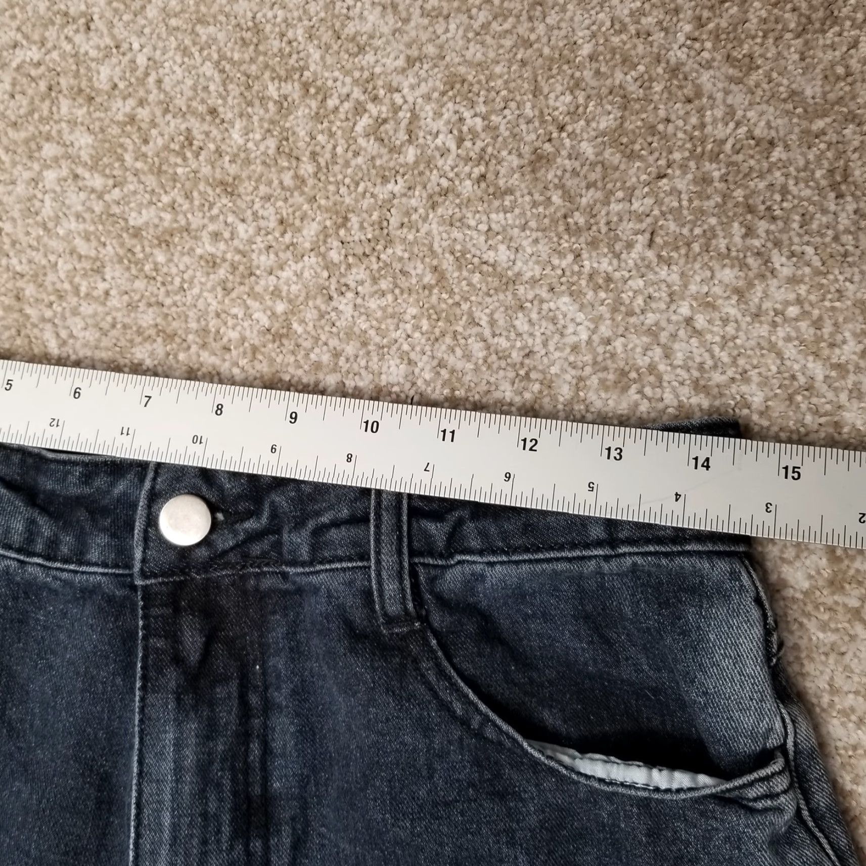 Vintage Dazy Jeans Womens XL Blue Denim Stretch High Rise Petite Seam Fade Wash Casual Size 40" / US 18 - 3 Thumbnail