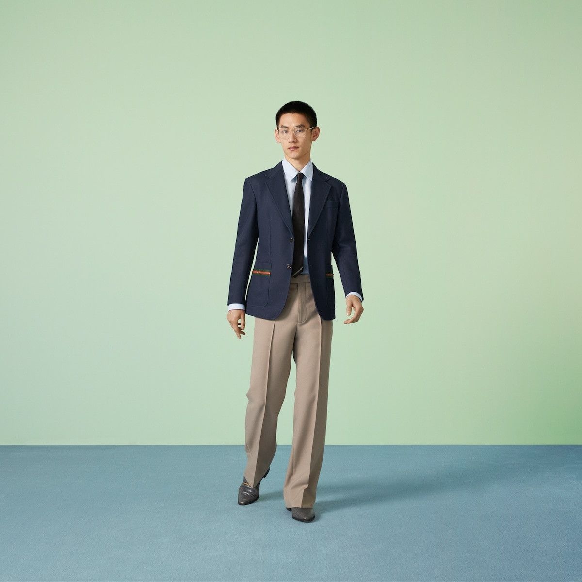 Gucci o1loc1c0226 751155 Cotton Formal Jacket With Web Detail Size US S / EU 44-46 / 1 - 2 Thumbnail