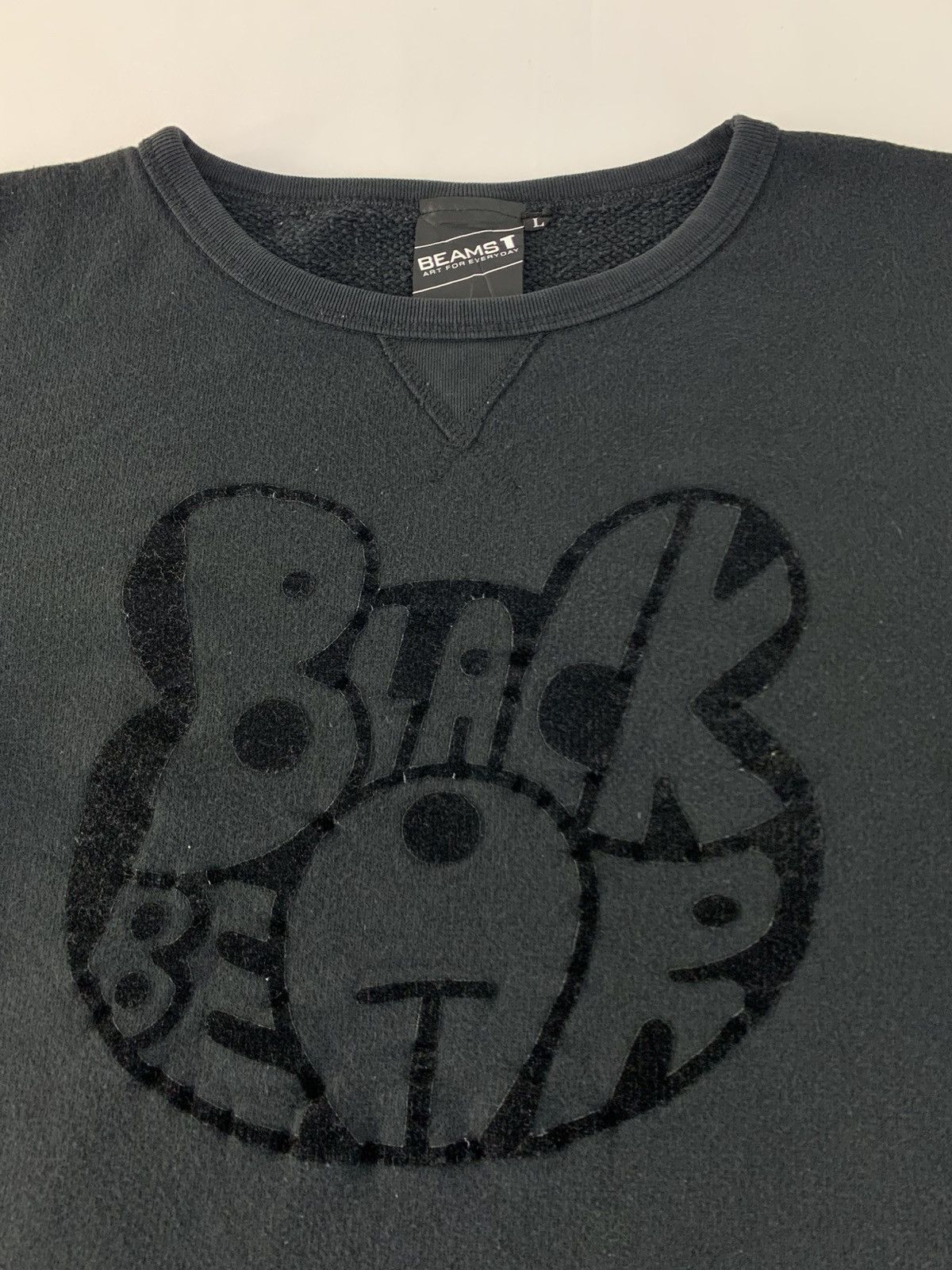 Beams Plus Beam T Black Humour Black Bear Crewneck Pullover Big Logo Size L / US 10 / IT 46 - 4 Thumbnail