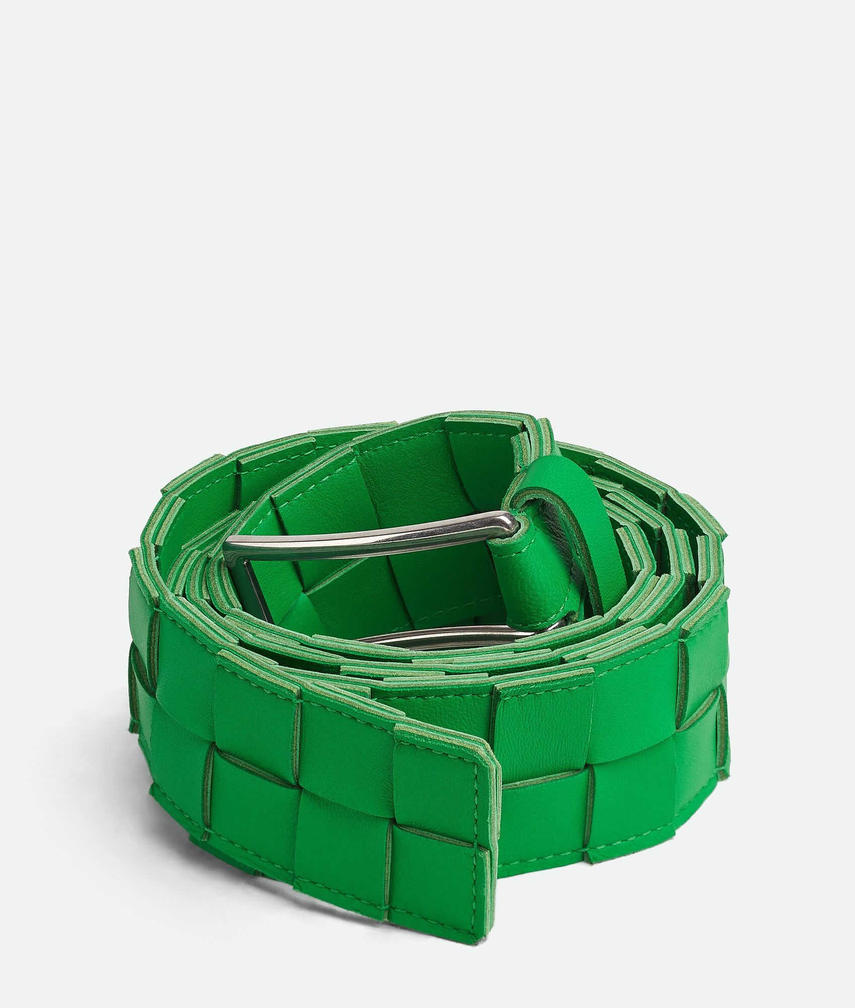 Bottega Veneta o1n1vont0425 Size: 100 / Maxi Intreccio Belt in Parakeet Size 40 - 2 Thumbnail