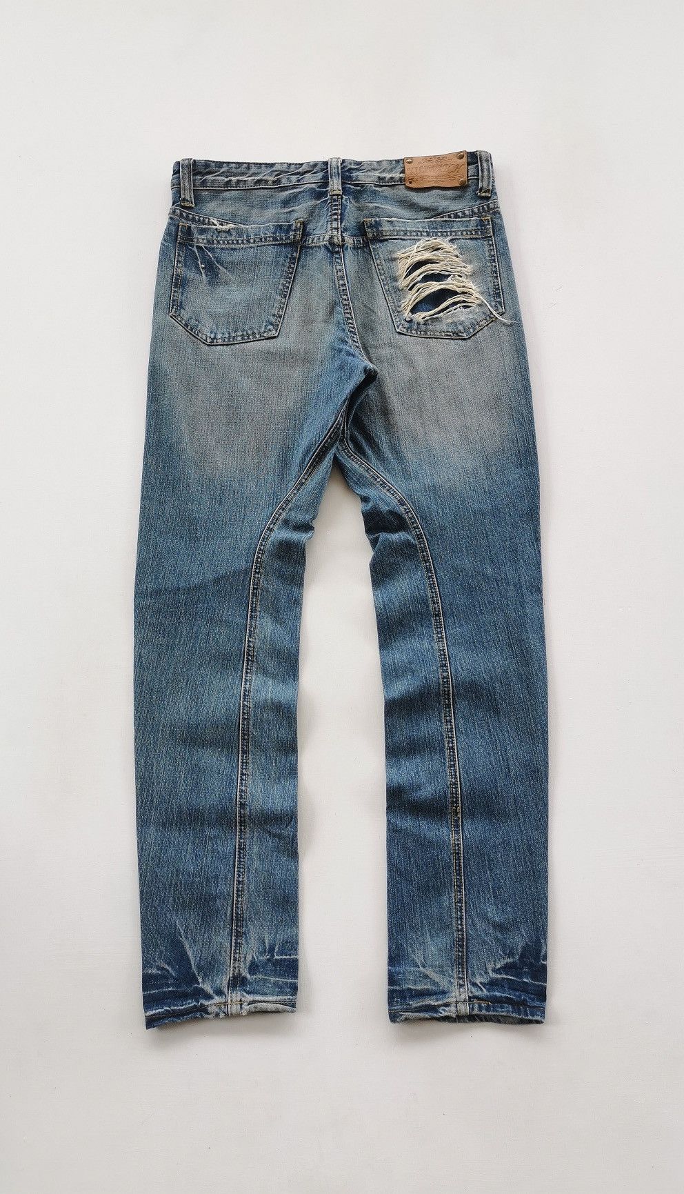 Japanese Brand Kiliwatch Japan Twist Leg Distressed Denim Jeans Size US 32 / EU 48 - 6 Thumbnail