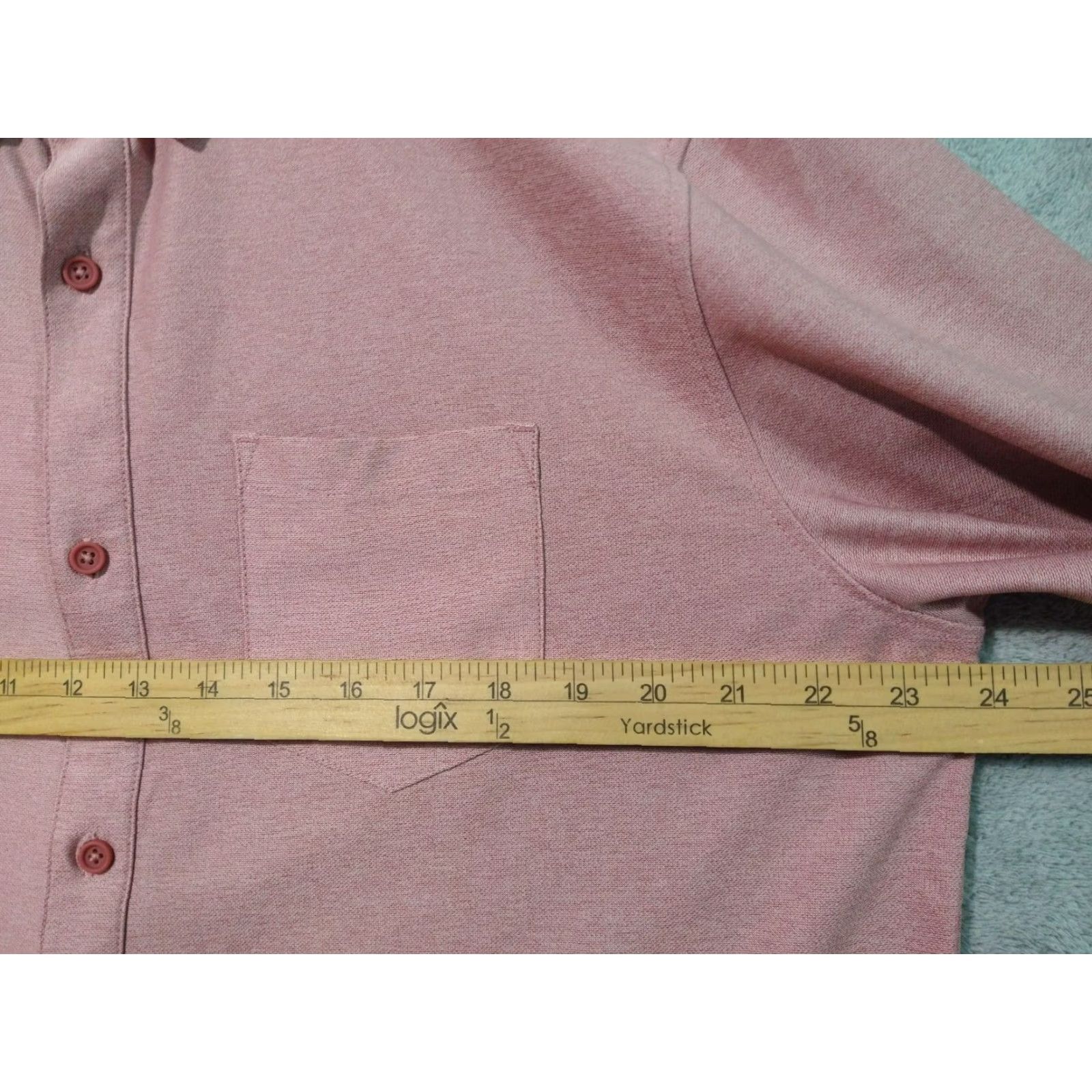 Vintage VRST Shirt Mens L Pink Long Sleeve Button Up 4 Way Stretch Moisture Wicking Size US L / EU 52-54 / 3 - 5 Thumbnail