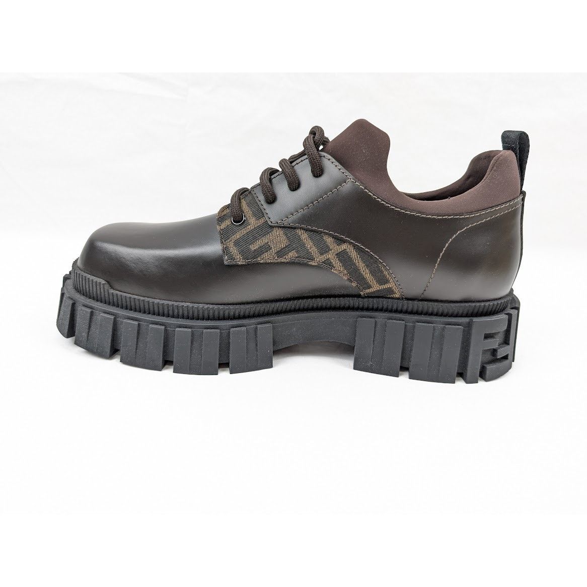 Fendi o1rshd1 Lace Up Fabric Calf Leather Boots Shoe in Multicolor Size US 10 / EU 43 - 9 Thumbnail