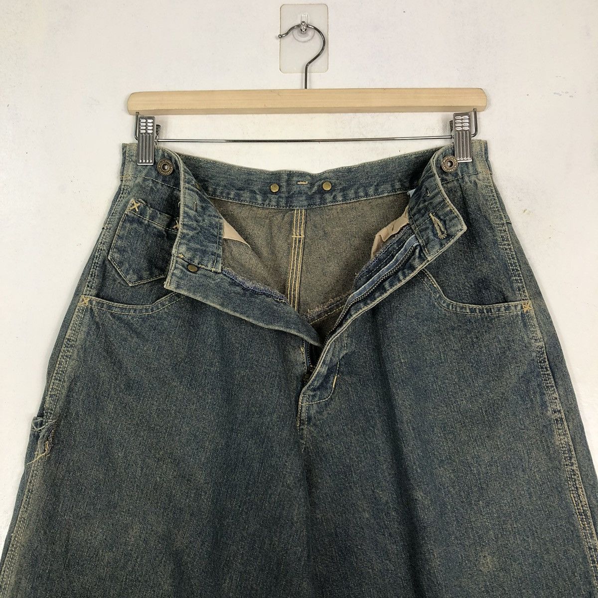 Issey Miyake 🔥VINTAGE DENIM JEANS LOOSE CUT JAPAN MADE Size US 30 / EU 46 - 13 Thumbnail