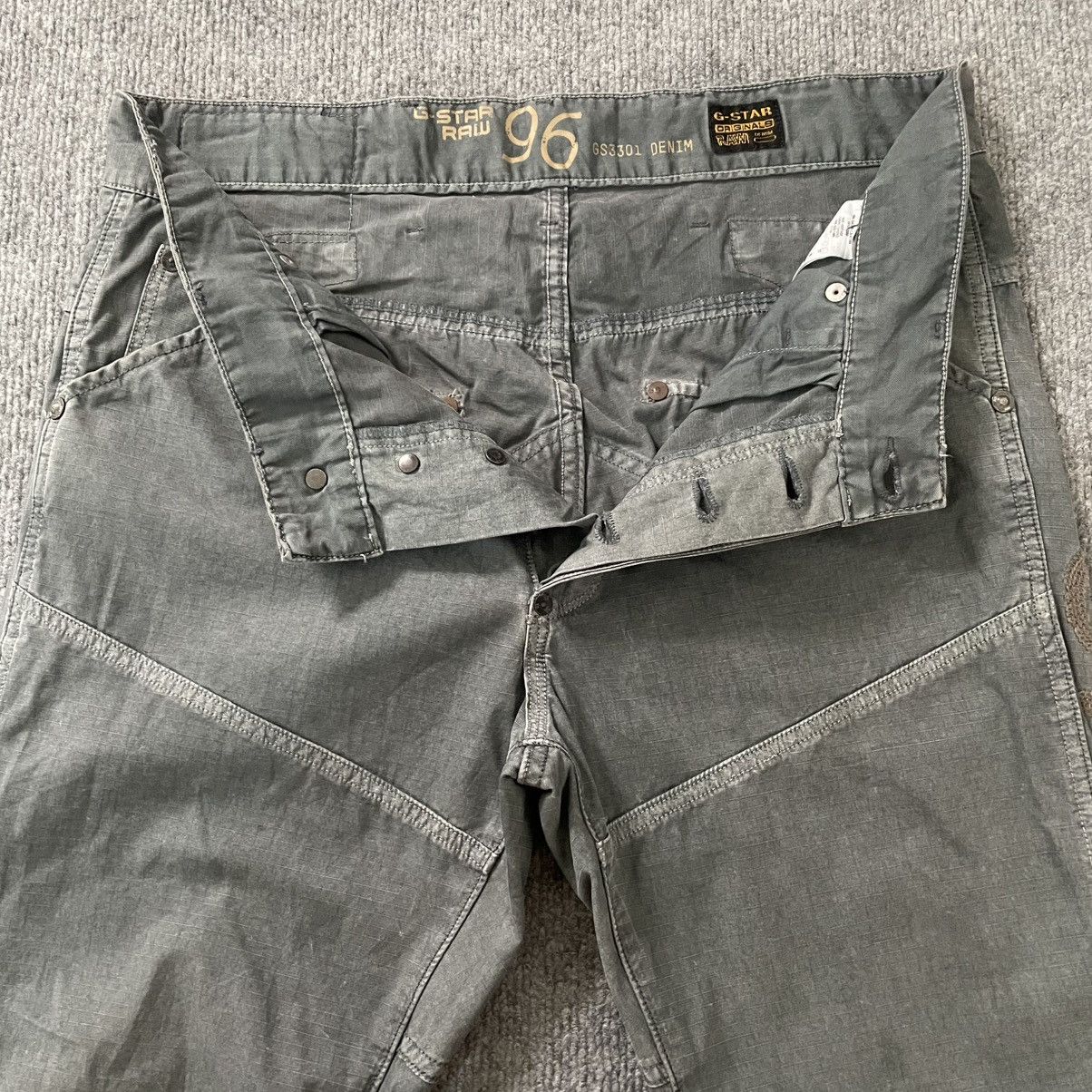 G-Star G-Star Raw 3301 Denim Pants Double Knee Avant Garde Size US 33 - 4 Thumbnail