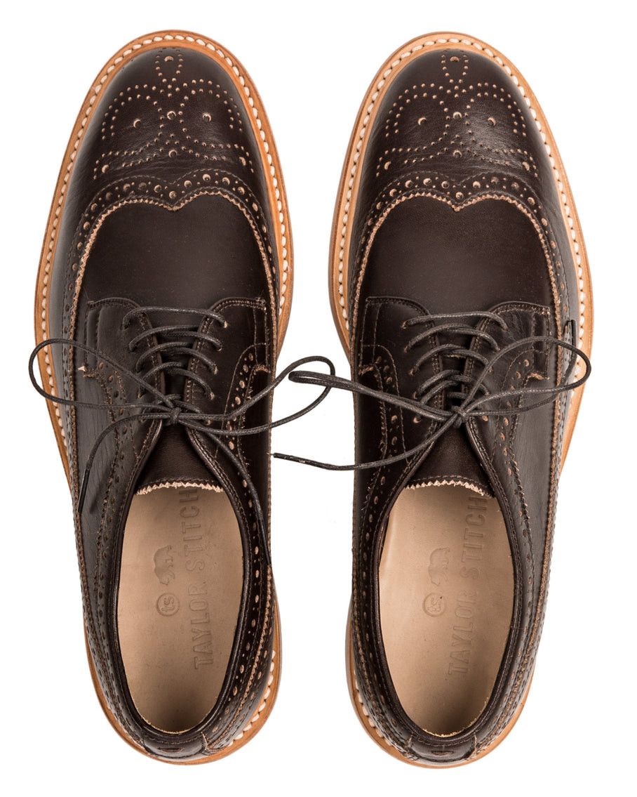 Taylor Stitch Taylor Stitch Brogue Espresso Brown Leather Dress Shoes 12.5 Size US 12.5 / EU 45-46 - 21 Thumbnail