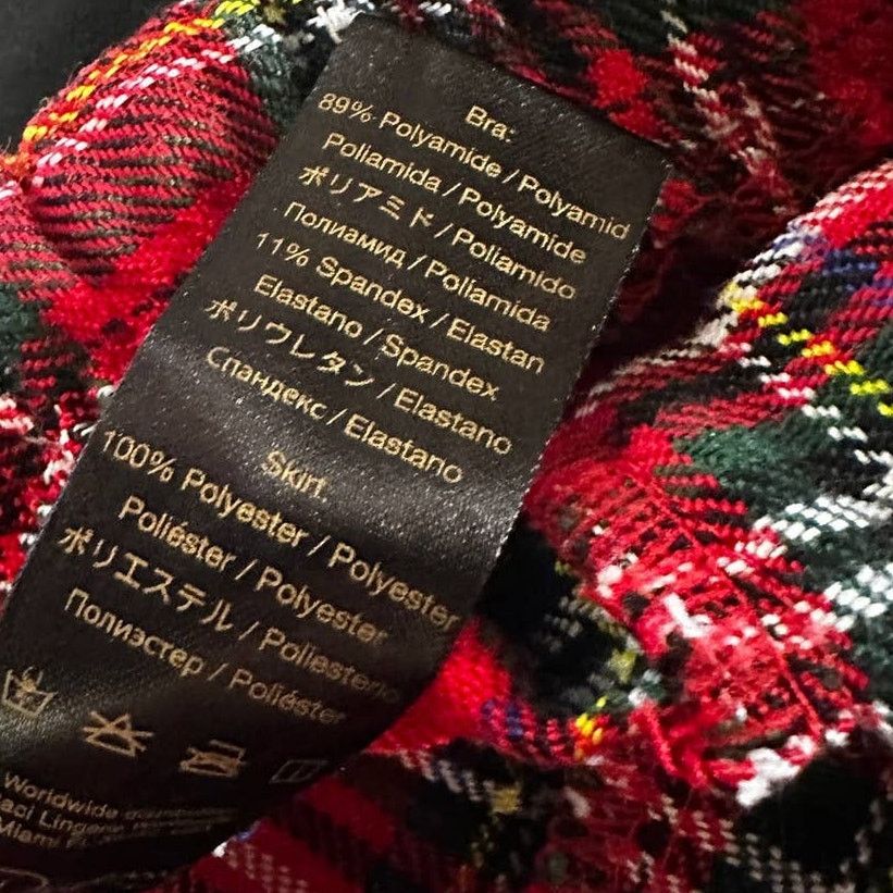 Designer Plaid School Girl Tartan Micro Mini Skirt Lingerie Size 30" / US 8 / IT 44 - 12 Thumbnail