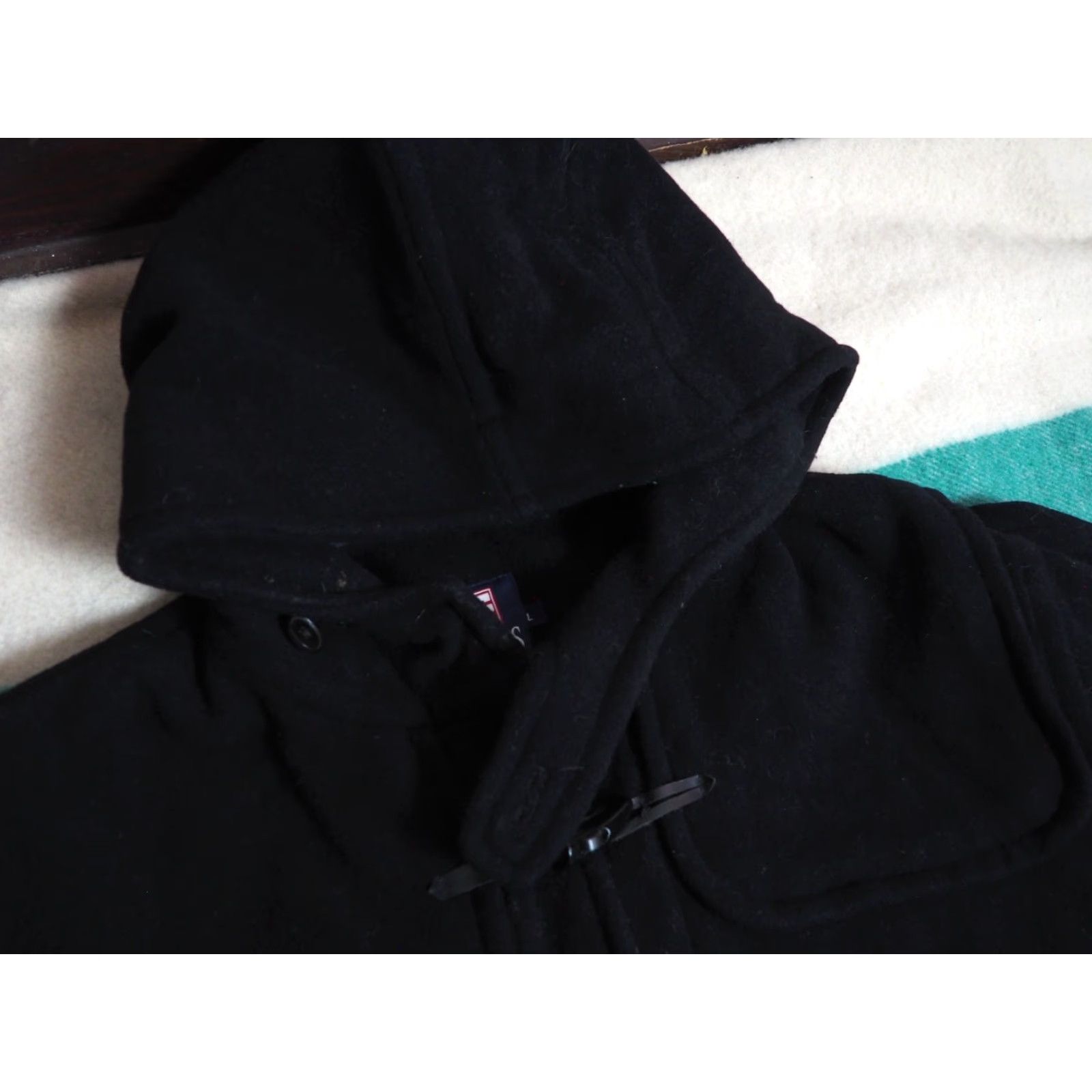 Ralph Lauren VTG Chaps Ralph Lauren Black Wool Blend Toggle Duffle Hooded Overcoat Mens L Size US L / EU 52-54 / 3 - 3 Thumbnail