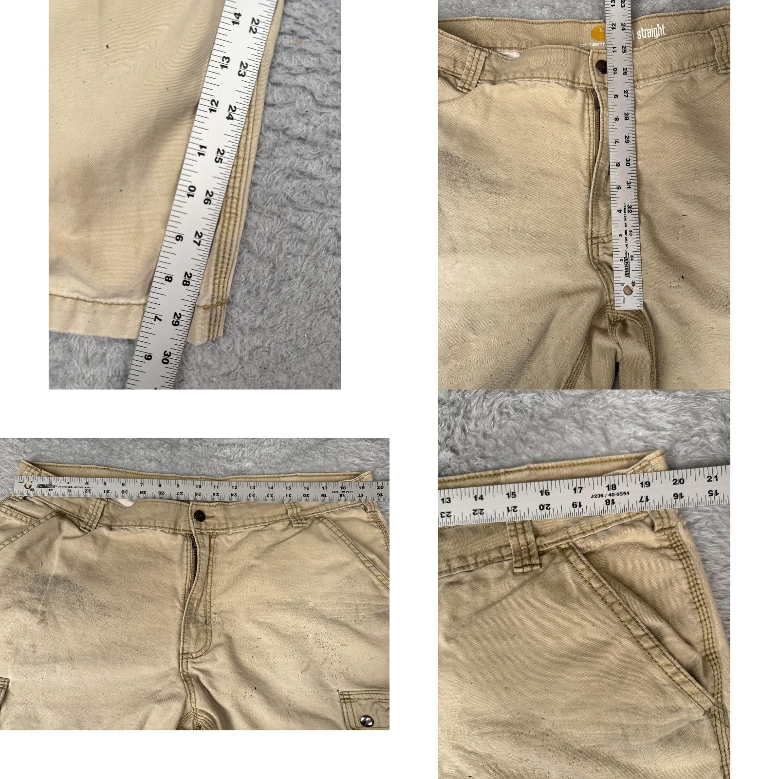 Carhartt Carhartt Mens Pants 40x32 Tan Cargo Canvas Relaxed Straight Workwear Utility Size US 40 / EU 56 - 8 Thumbnail