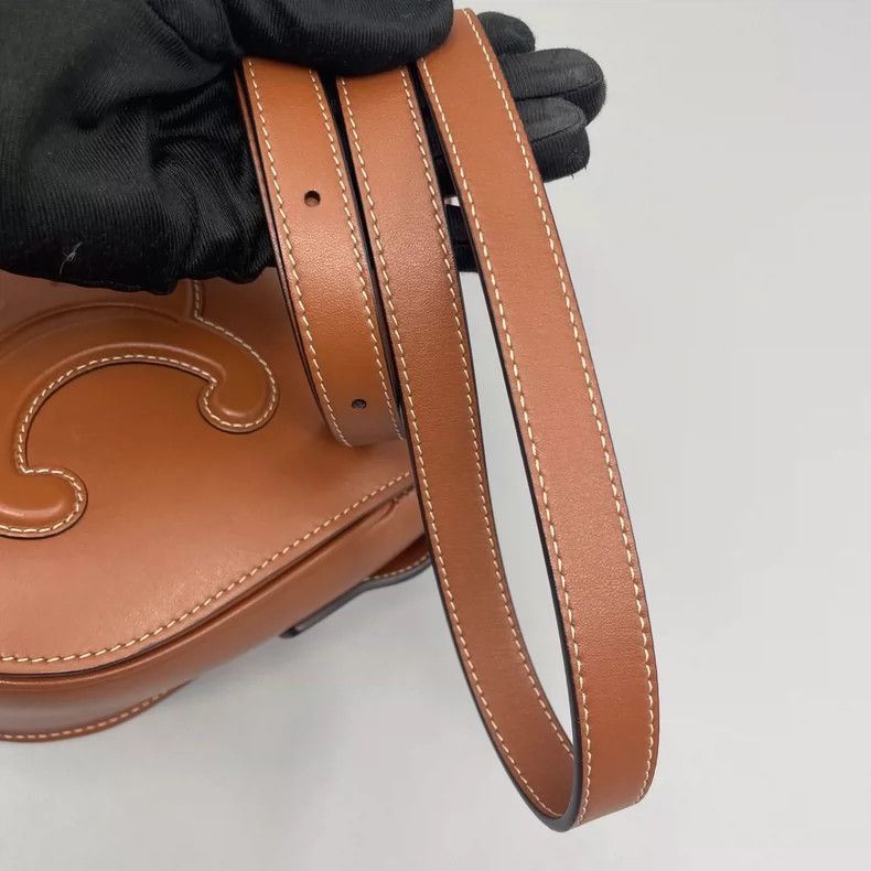 Celine Celine Caramel Embossed Crossbody Bag-2505 Size ONE SIZE - 6 Thumbnail