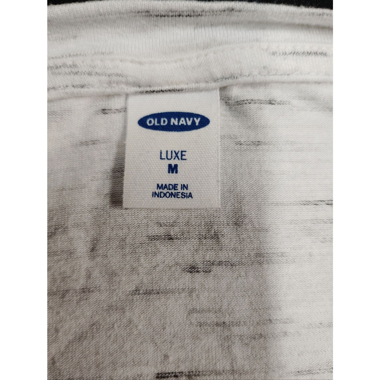 Old Navy Old Navy Long Sleeve Scoop Neck White with Heathered Detail Size M / US 6-8 / IT 42-44 - 2 Thumbnail