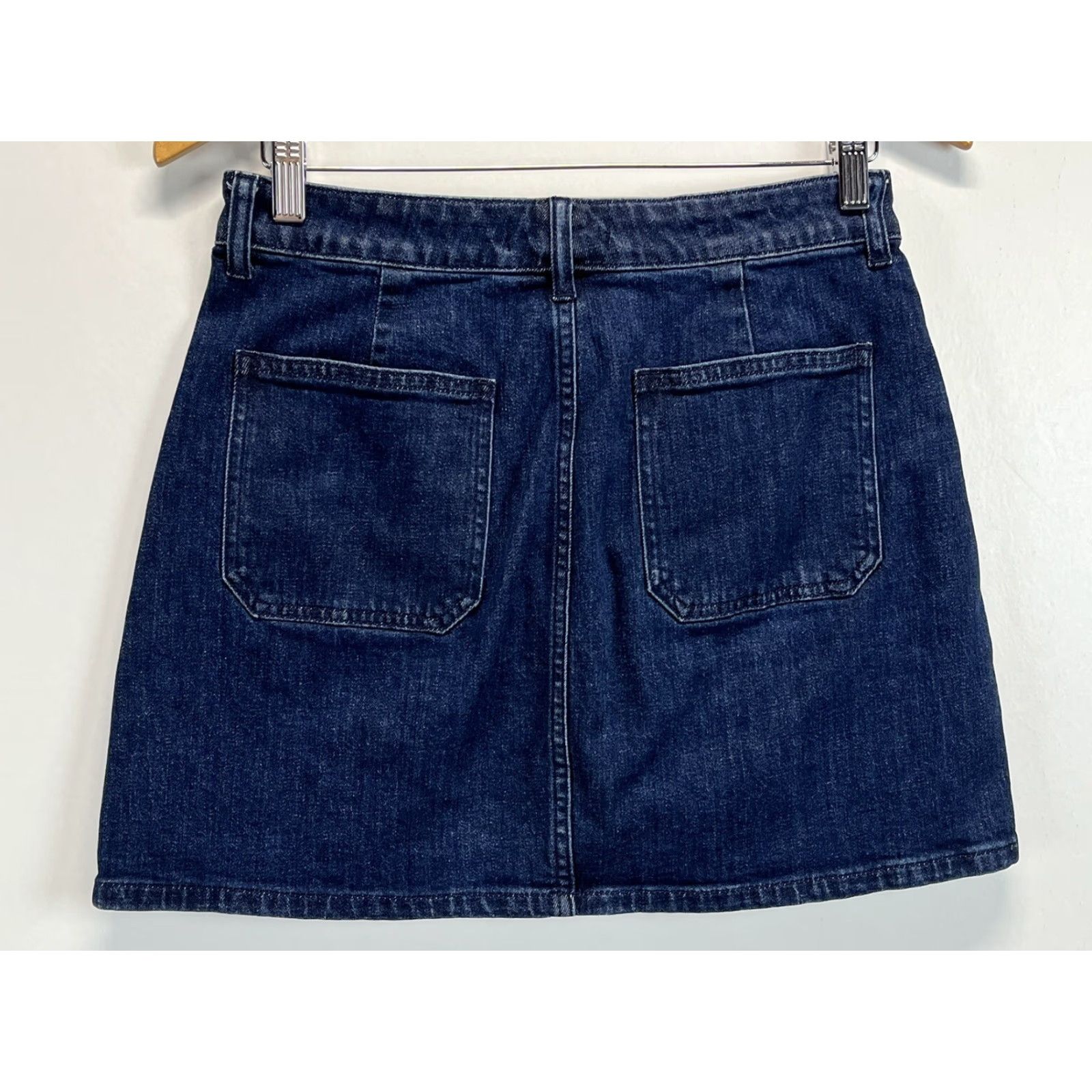 Madewell Madewell Front Zip Denim Skirt Women Sz 28 Blue Festival Aline Short Size 28" / US 6 / IT 42 - 2 Thumbnail
