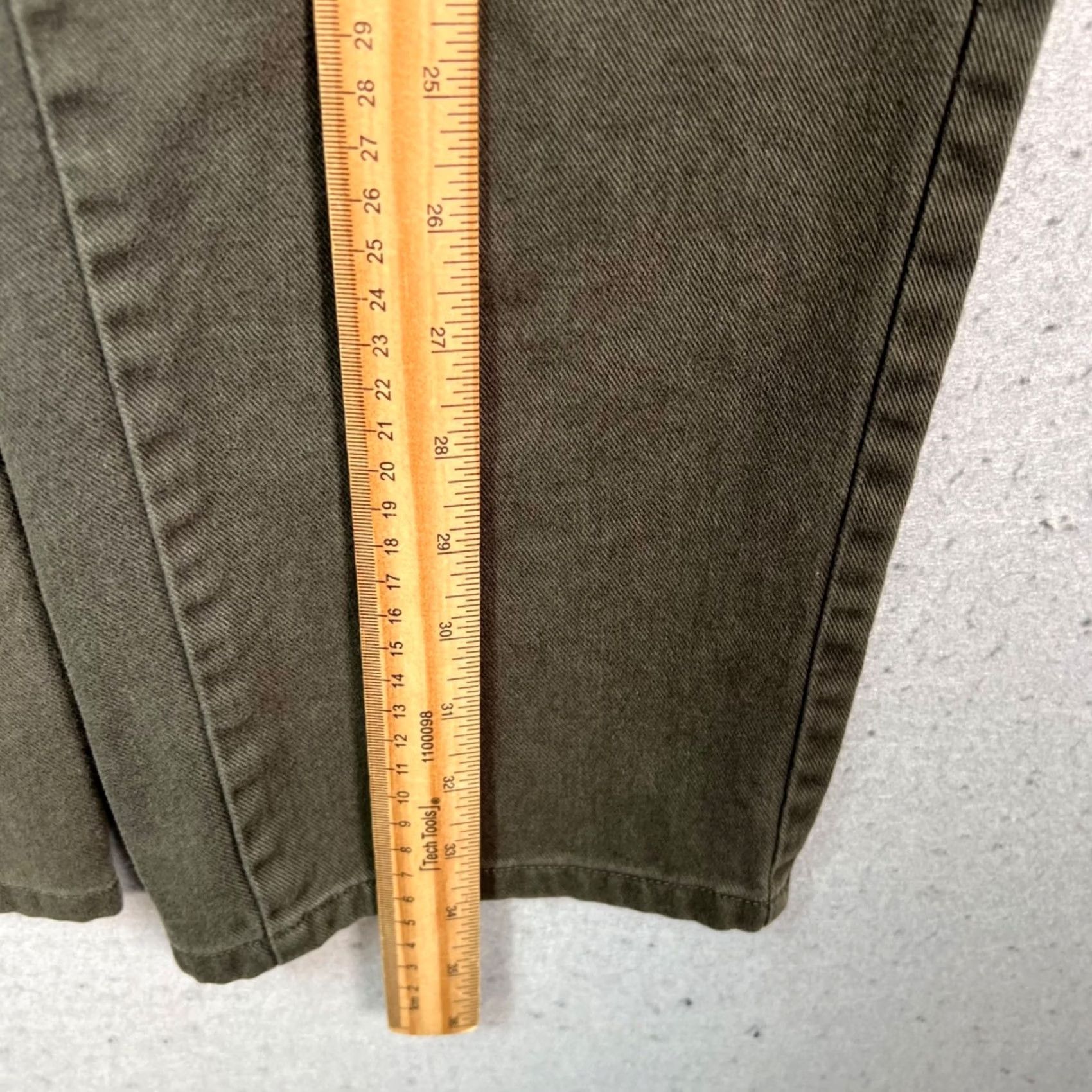Everlane VINTAGE Everlane Pants Womens 0 Olive Green Cotton Relaxed Fit Ankle 26 Inseam Womens Size 26" / US 2 / IT 38 - 6 Thumbnail