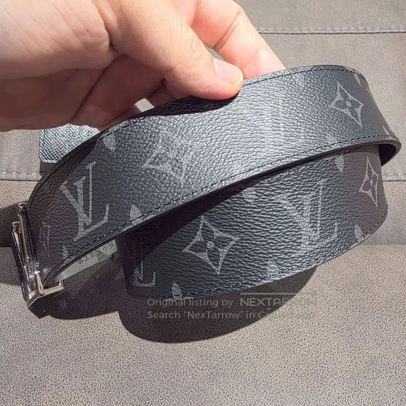 Louis Vuitton Louis Vuitton Black presbyopic with cowhide reversible lea Size ONE SIZE - 3 Thumbnail