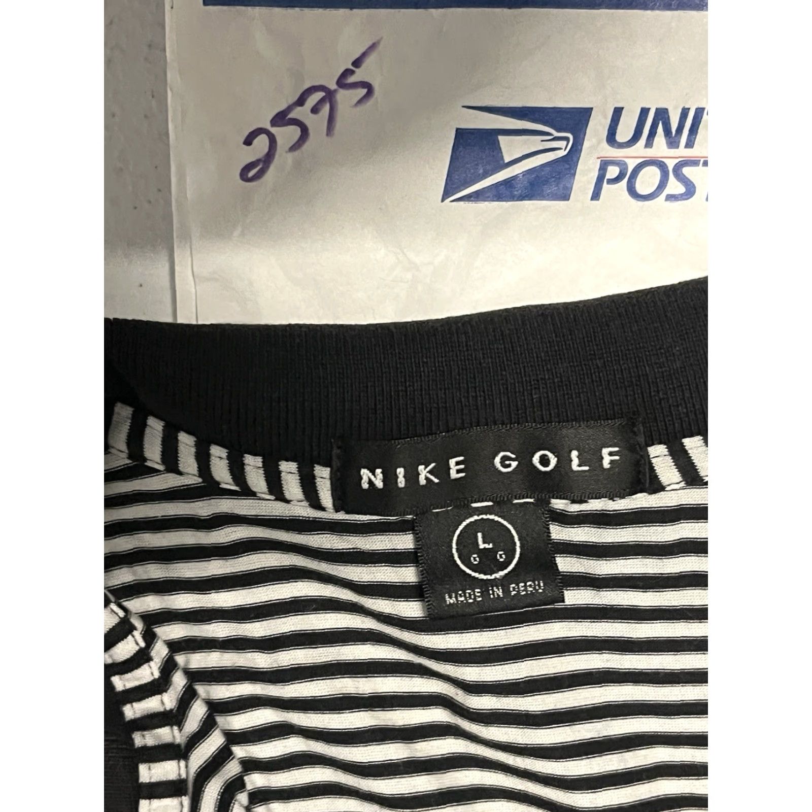 Nike Nike Golf Polo Shirt - Men - Striped Short Sleeve - Large L - Performance Golf Size US L / EU 52-54 / 3 - 7 Thumbnail
