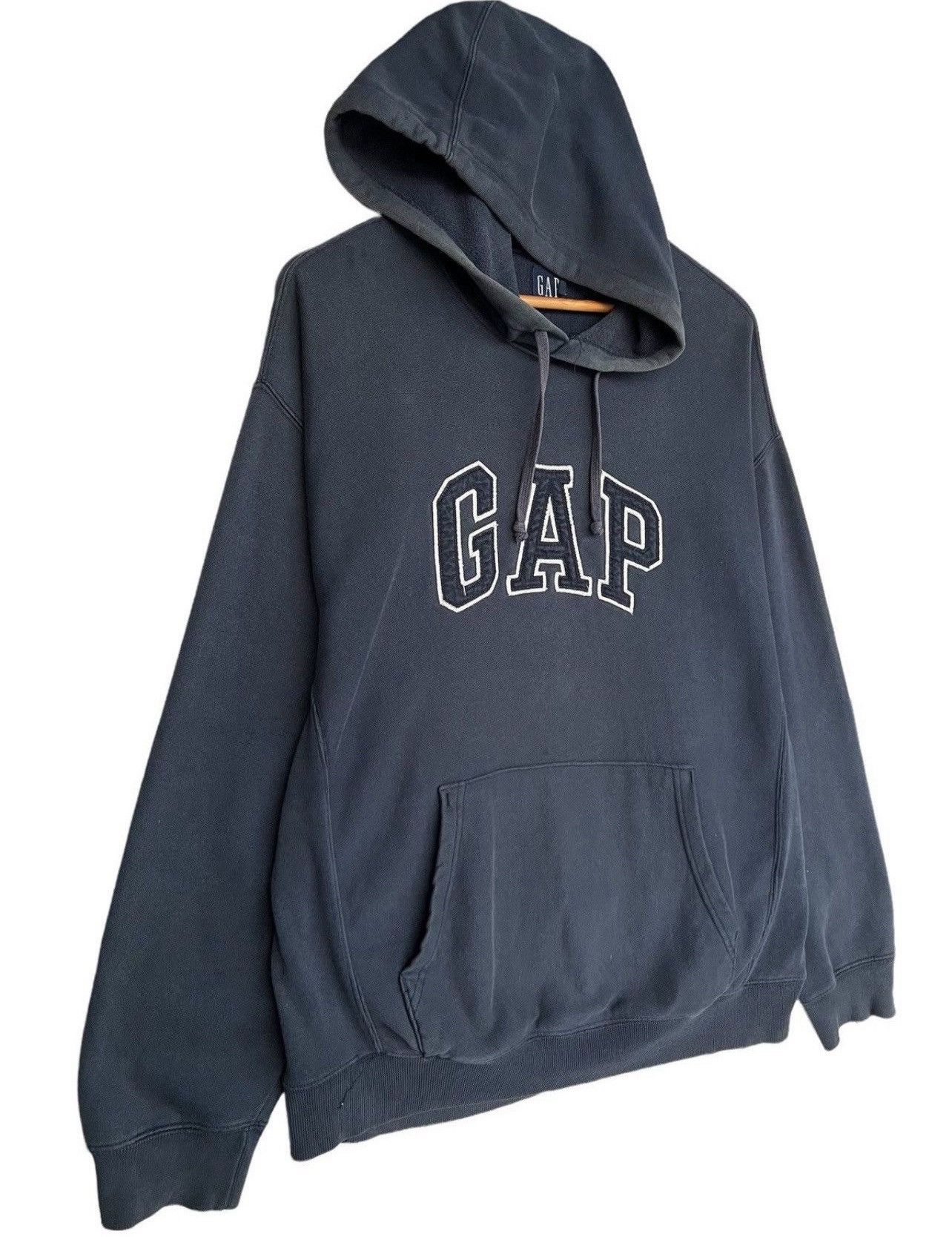 Gap Vintage Gap Navy Blue Hoodie Gap Faded Hoodie Size L Size US L / EU 52-54 / 3 - 2 Thumbnail