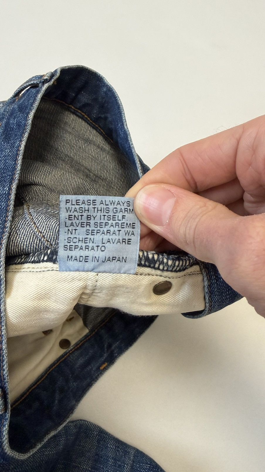 Dior S/S 03 21cm Blue MIJ Clawmark Jeans Size US 30 / EU 46 - 9 Thumbnail