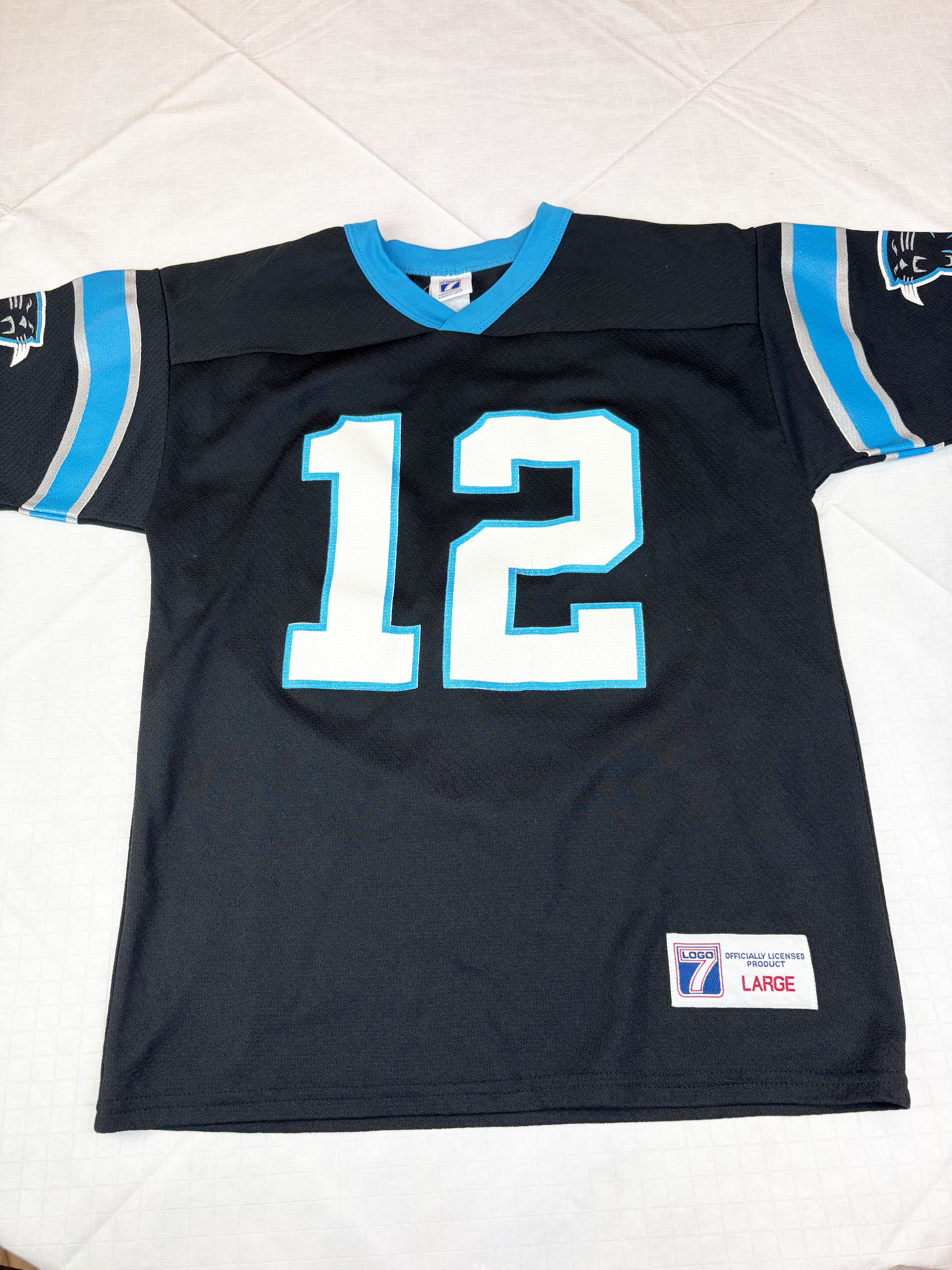 NFL Logo 7 Carolina Panthers Kerry Collins #12 NFL Jersey Size US L / EU 52-54 / 3 - 2 Thumbnail