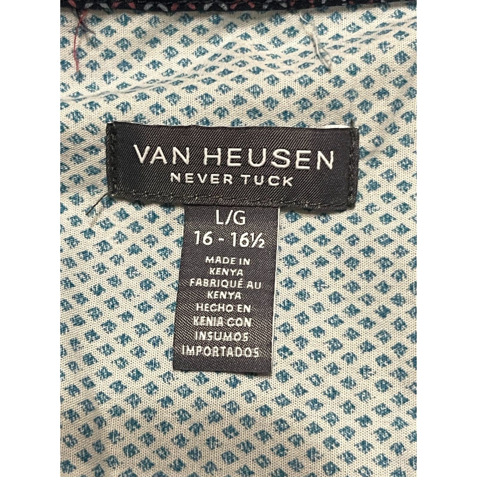 Van Heusen Van Heusen Shirt Men L Blue Plaid Button Up Vintage No Size US L / EU 52-54 / 3 - 7 Thumbnail