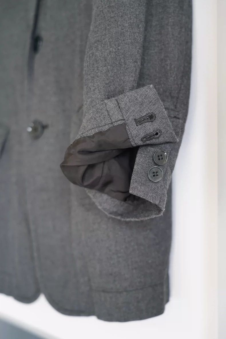 Yohji Yamamoto Yohji Yamamoto size 1 12aw asymmetric back grey suit 2501-N Size 38R - 4 Thumbnail