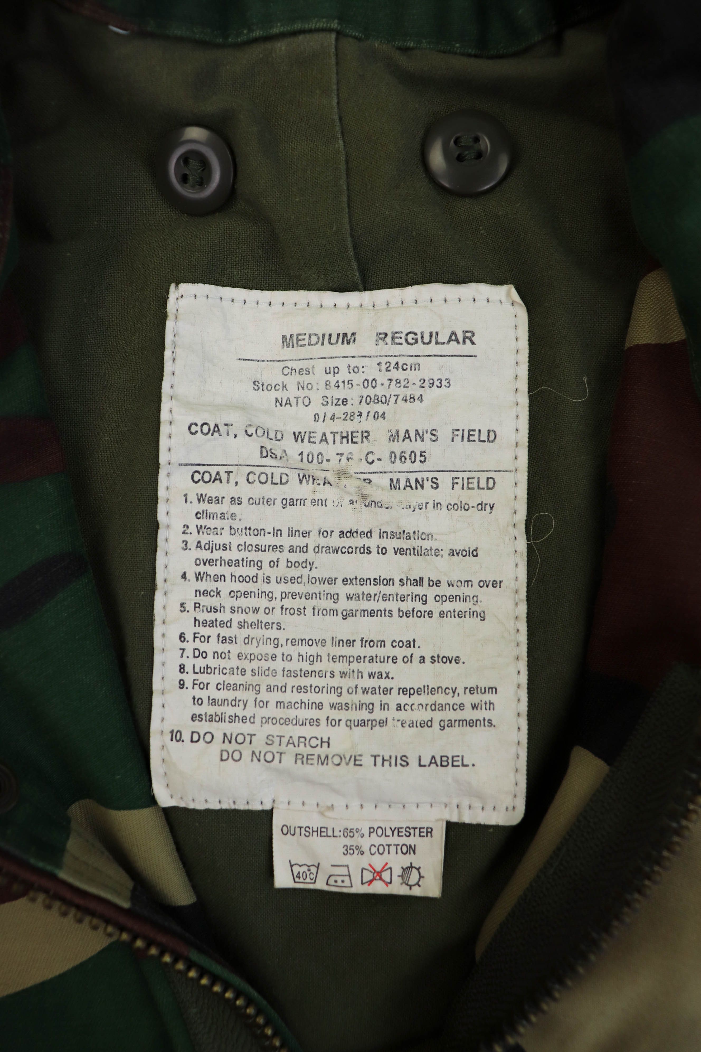 Other Vintage 70s Reproduction? 1976 Camo Field Jacket Size US M / EU 48-50 / 2 - 16 Thumbnail