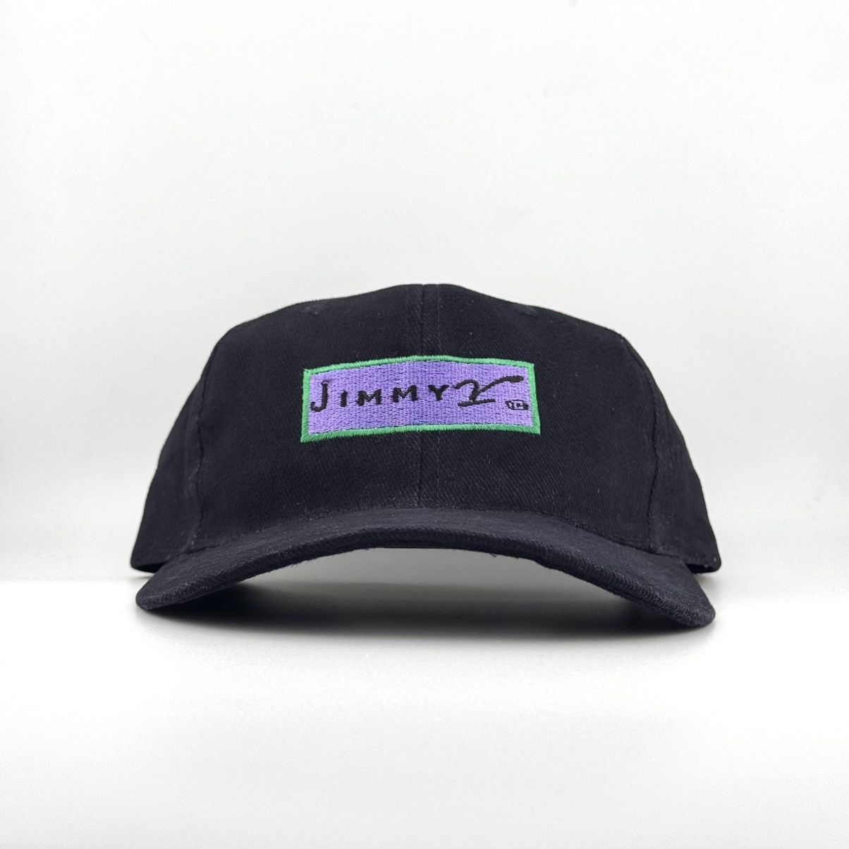 Vintage Vintage Jimmy’z Hat 90s Surf Skate Box Logo Black Retro Cap Size ONE SIZE - 1 Thumbnail