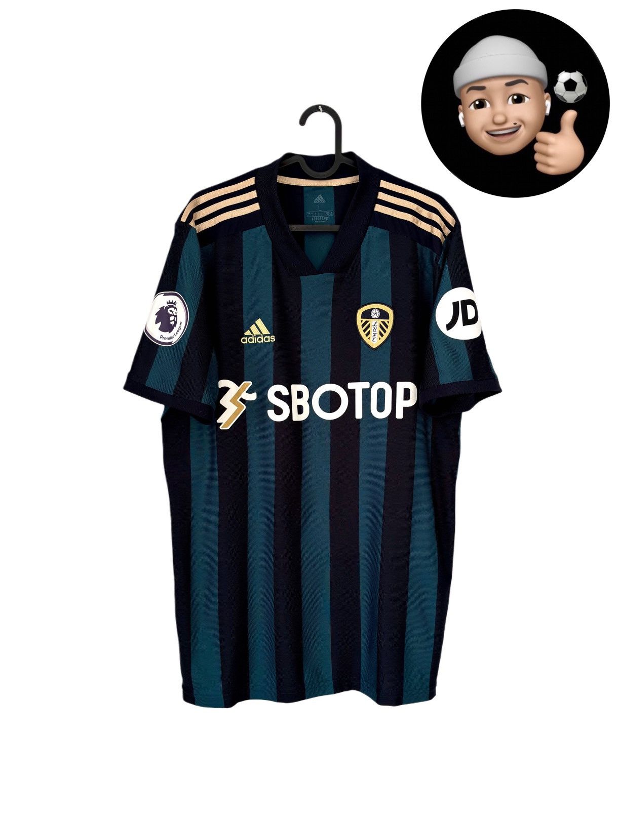 Adidas 2020 2021 Leeds United Adidas Away Kit Soccer Jersey Shirt Size US L / EU 52-54 / 3 - 1 Thumbnail
